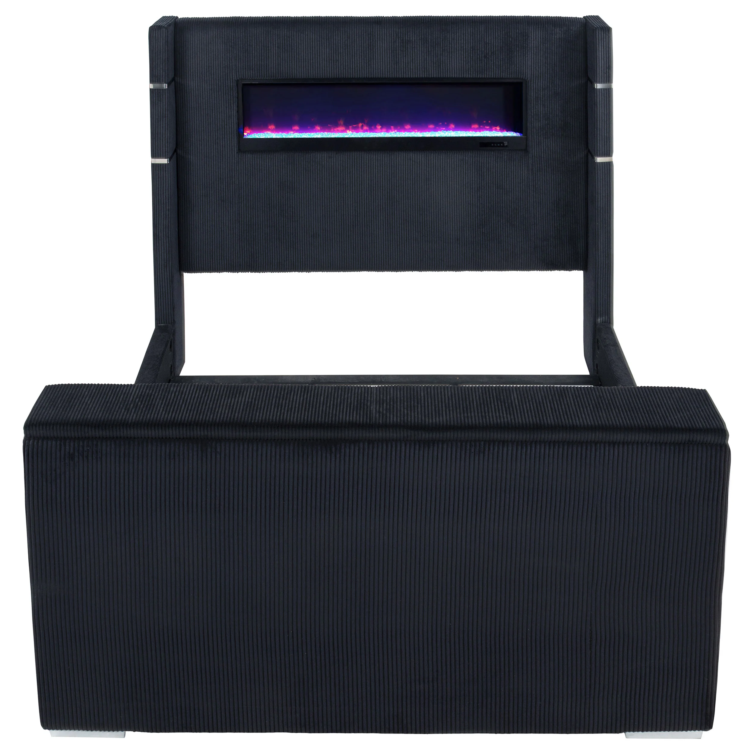 Tisdall Wingback TV Bed with Flame Visualizer - Image 21