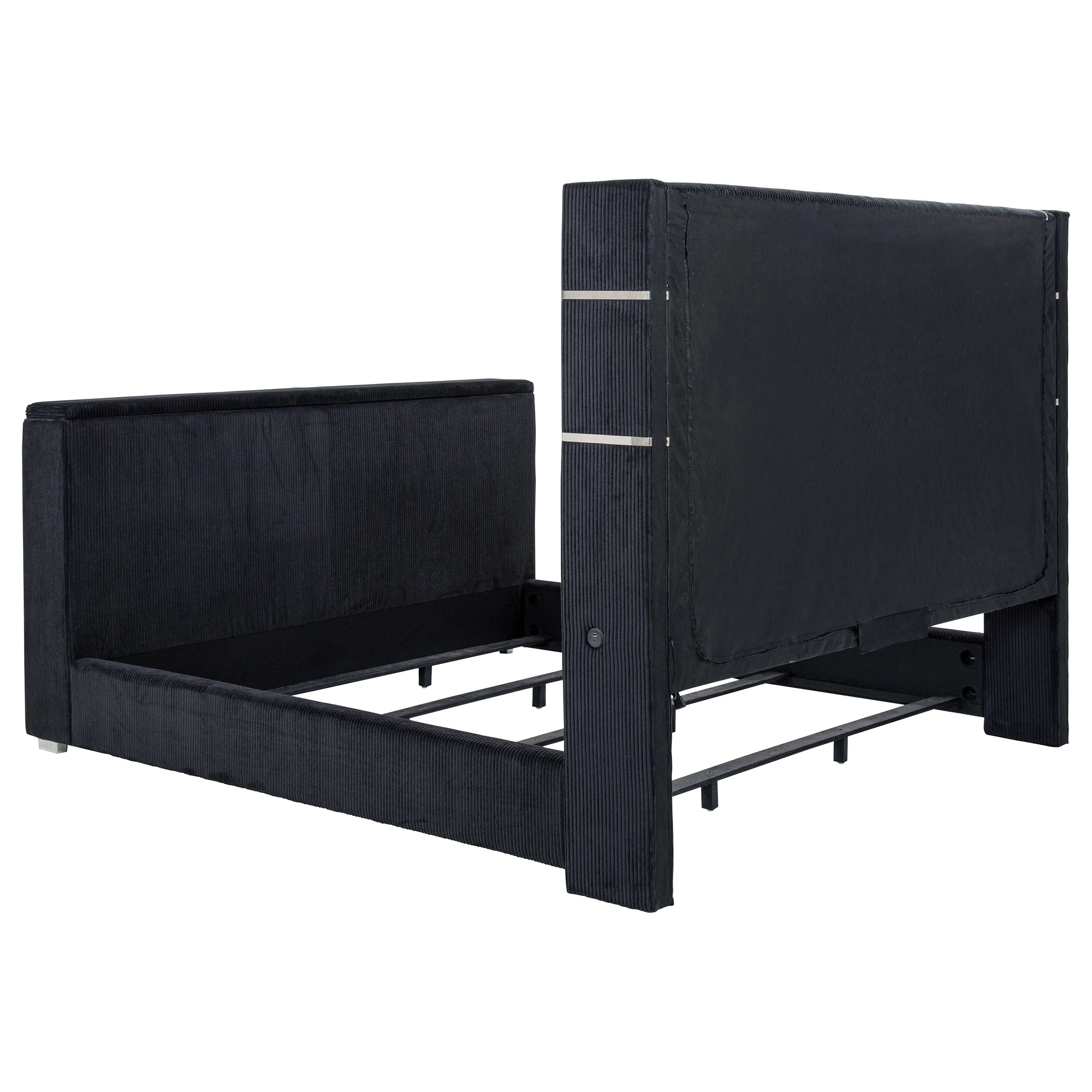 Tisdall Wingback TV Bed with Flame Visualizer - Image 22