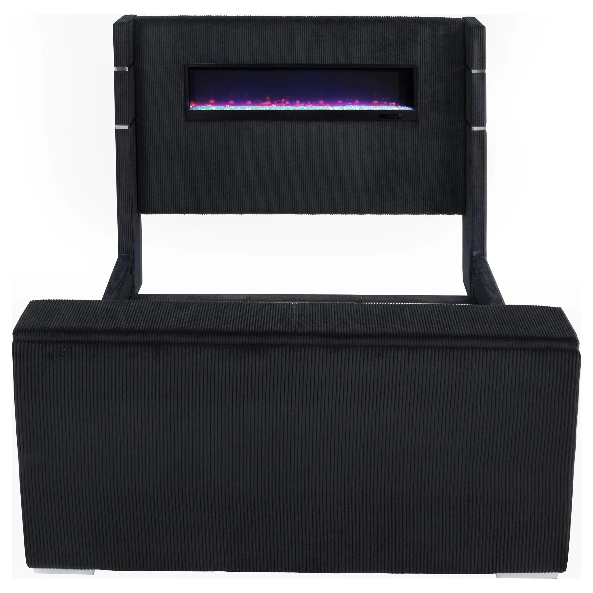Tisdall Wingback TV Bed with Flame Visualizer - Image 36