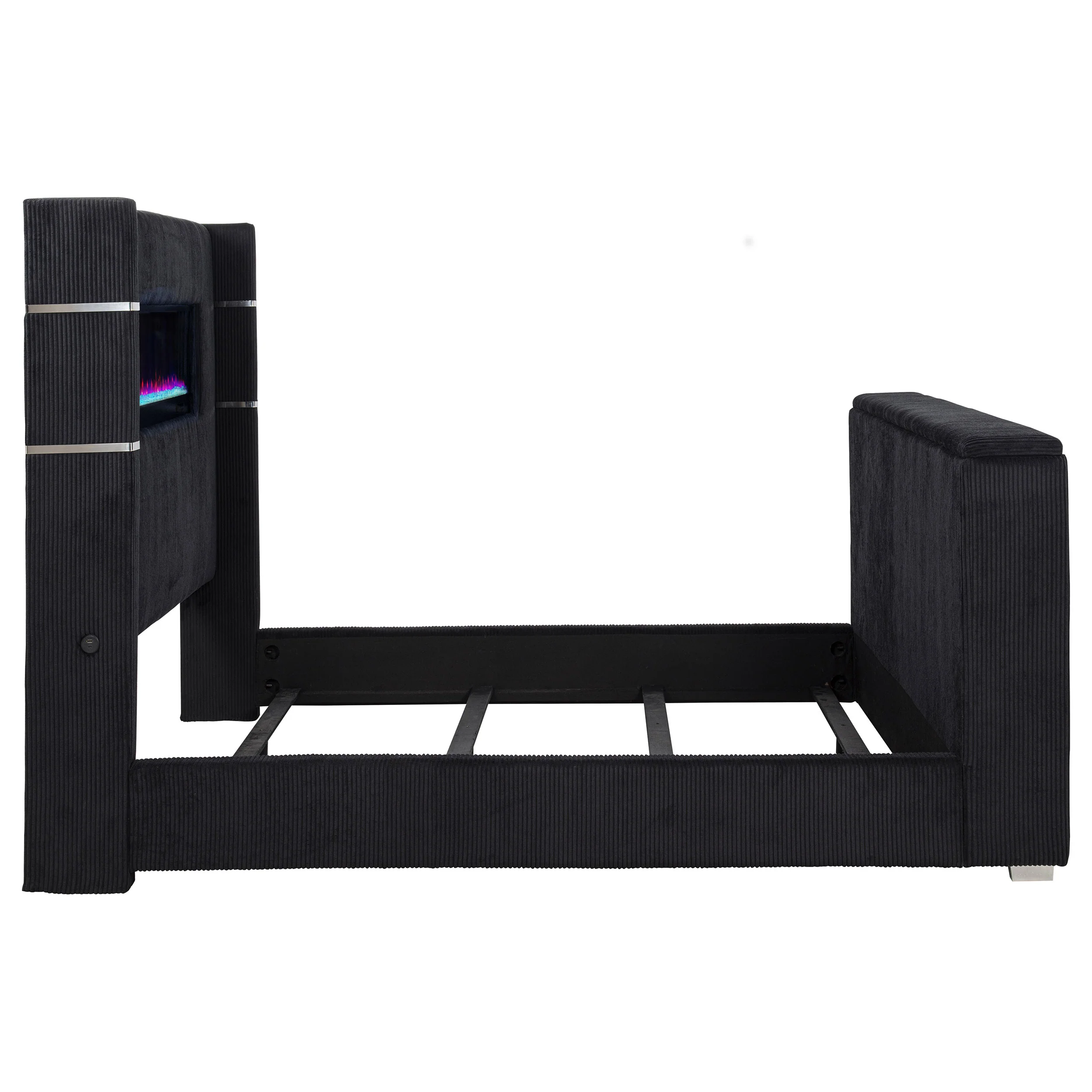 Tisdall Wingback TV Bed with Flame Visualizer - Image 38