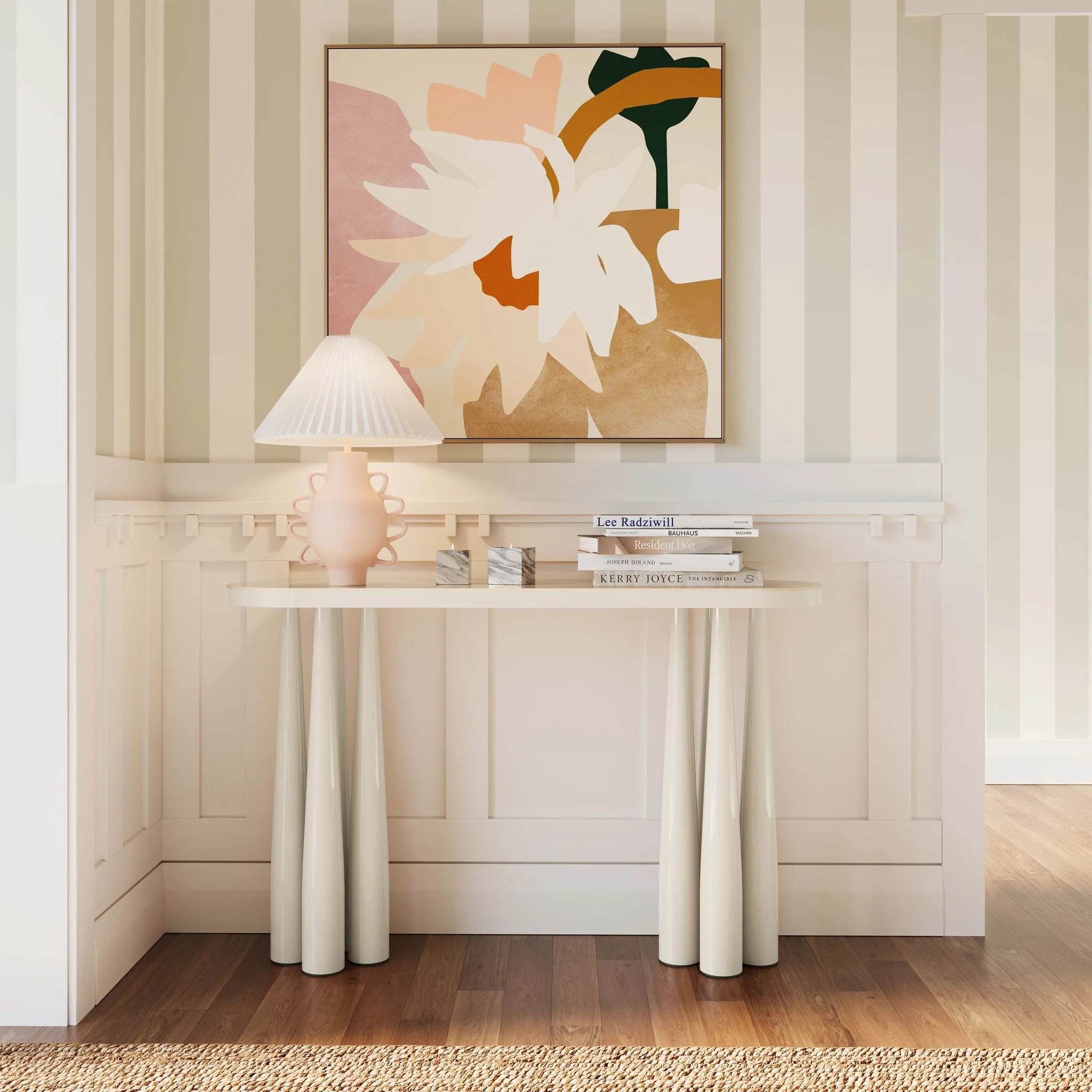 Titan Cream Glossy Console Table - Image 2