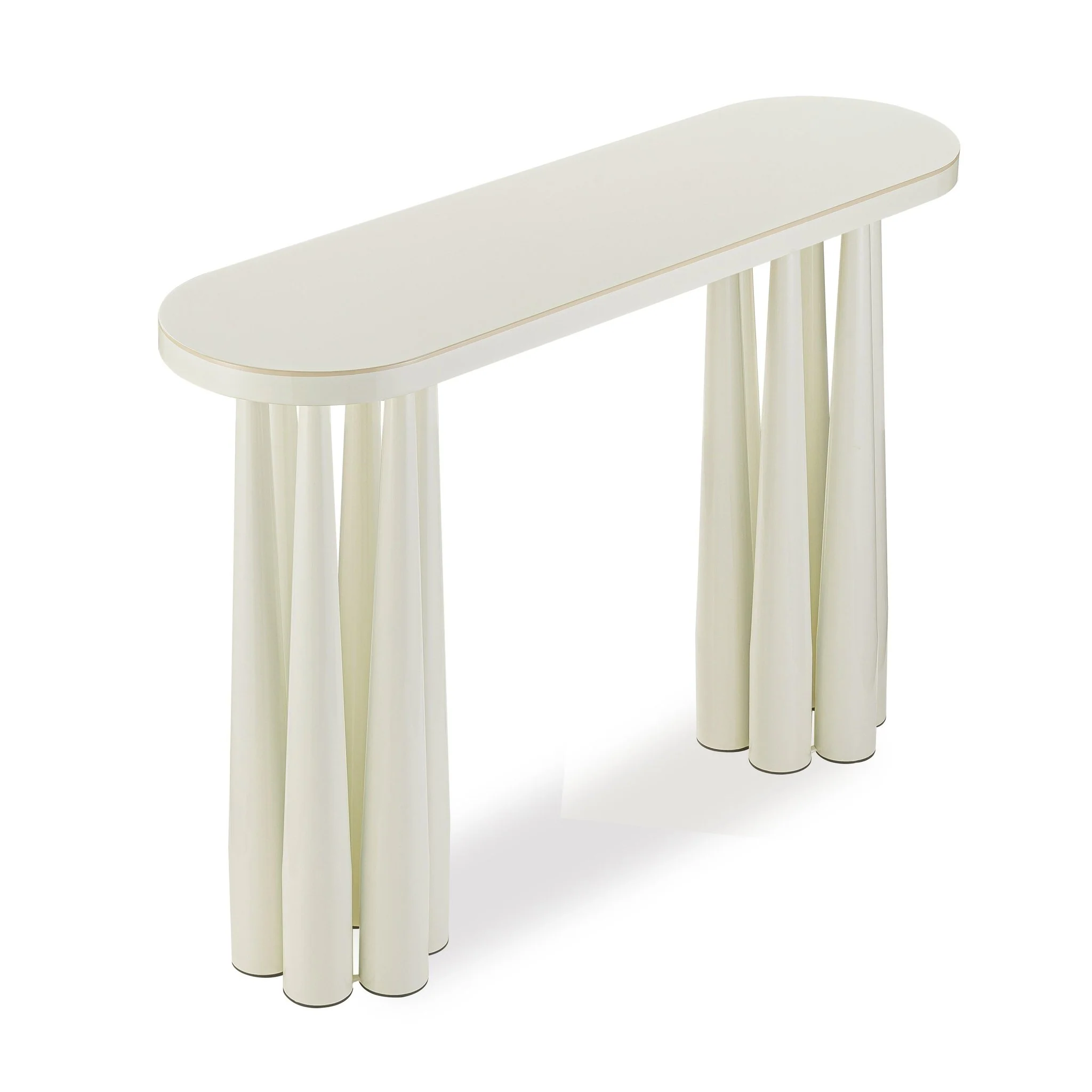Titan Cream Glossy Console Table - Image 4