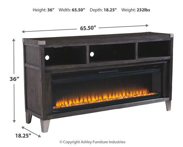 Todoe 65" TV Stand with Electric Fireplace - Image 17