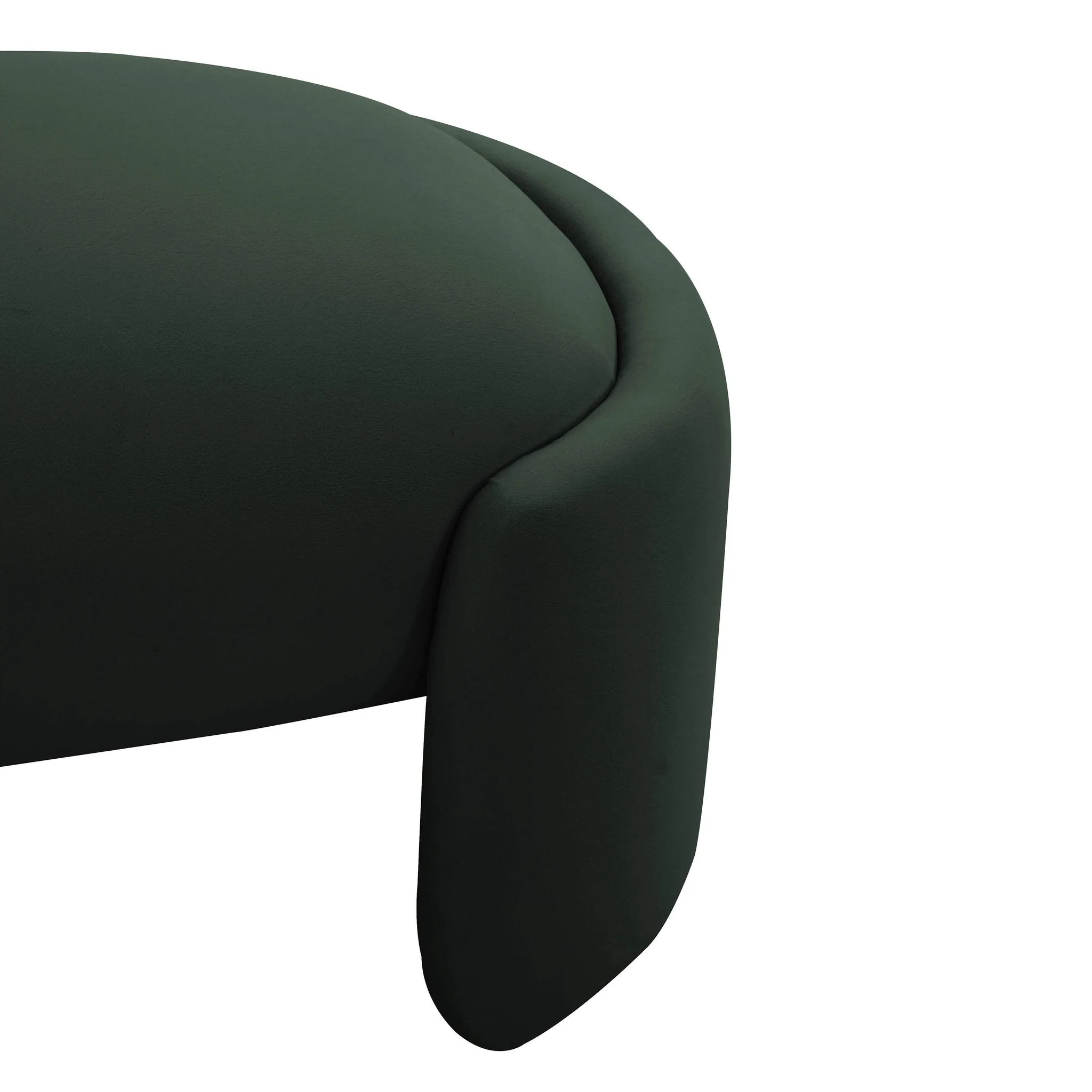 Toledo Forest Green Velvet Bench - Image 5