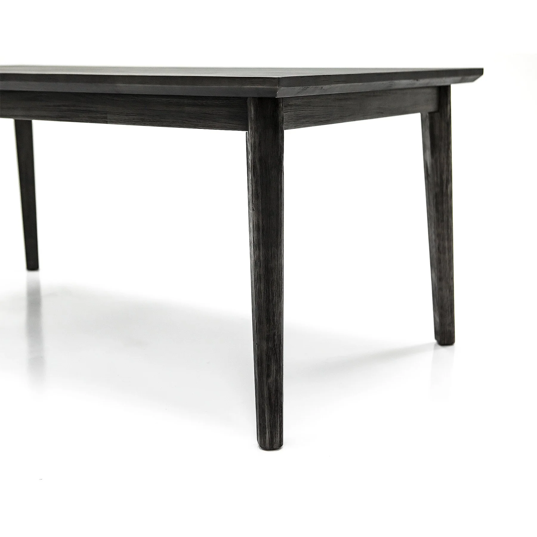 Toledo Mid-Century Tundra Gray Acacia Dining Table - Image 3