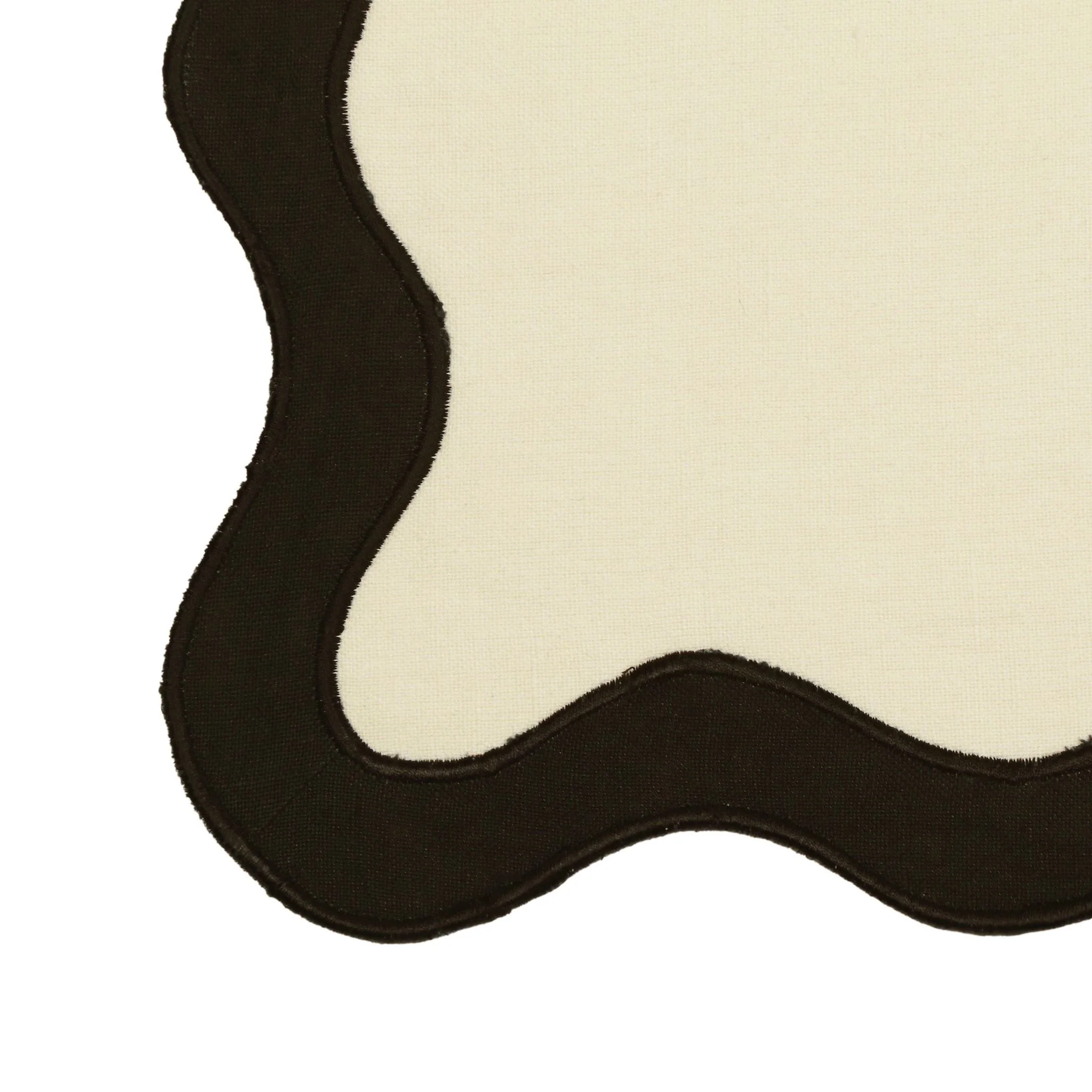 TOV Cream & Black Wavy Challah Cover - Image 4