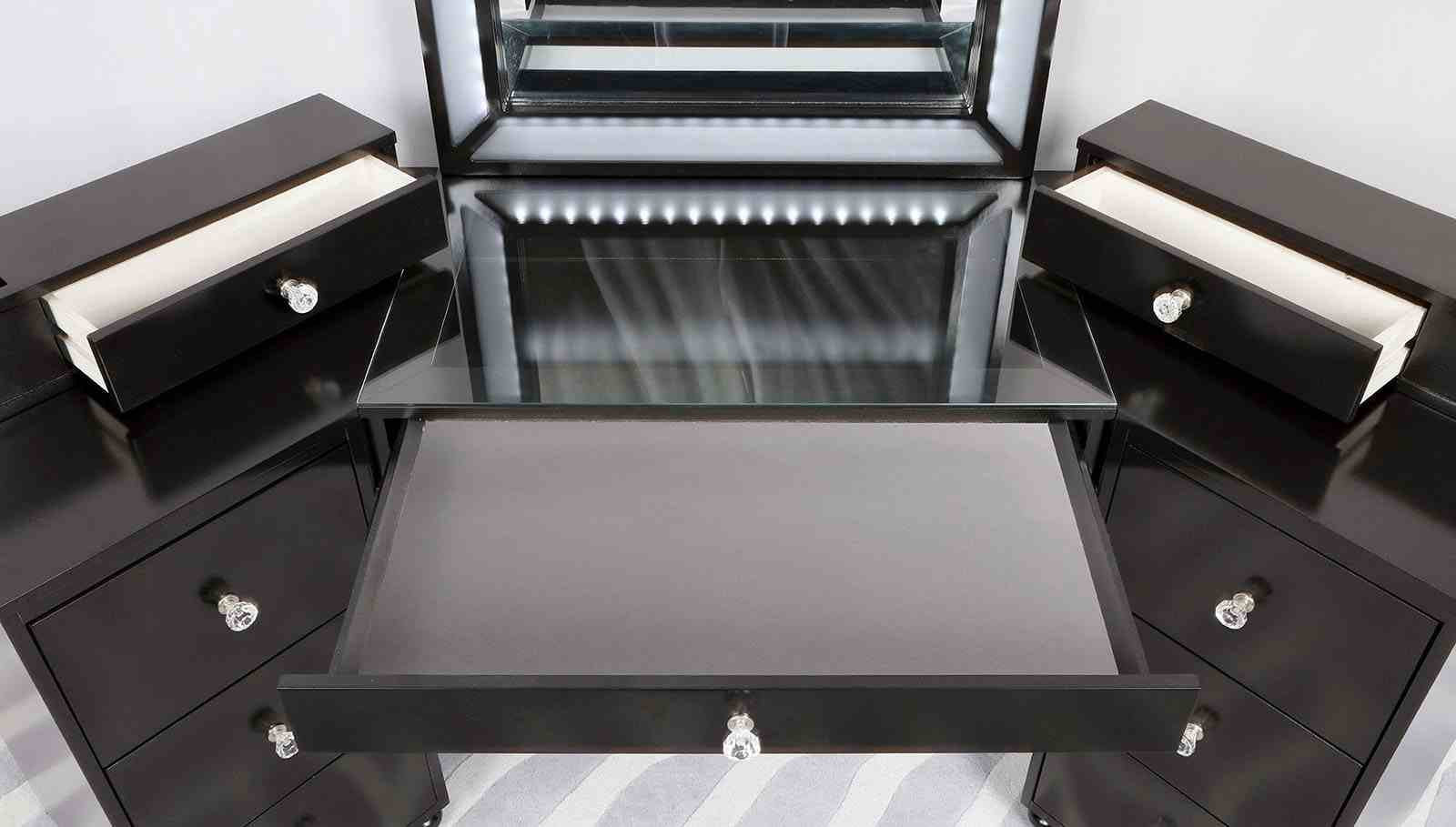 Tracie Vanity w/ Stool, Obsidian Gray - Image 2