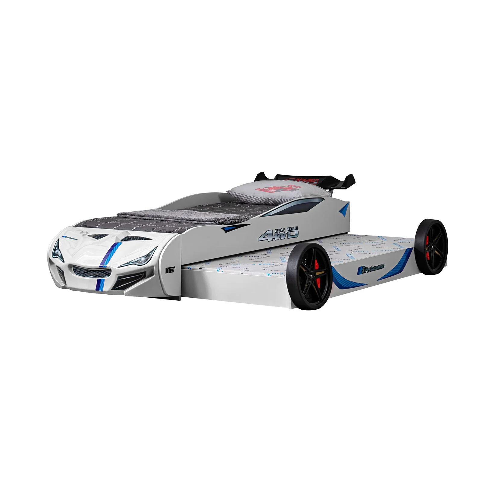 Tracklite Car Bed w/ Trundle, White - Image 5