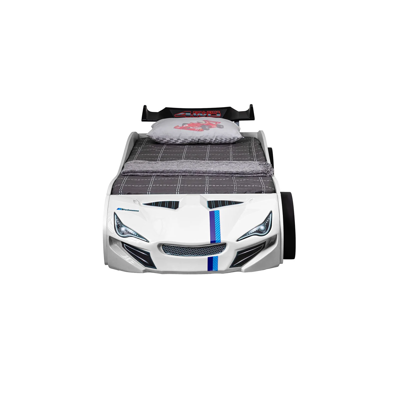 Tracklite Car Bed w/ Trundle, White - Image 7