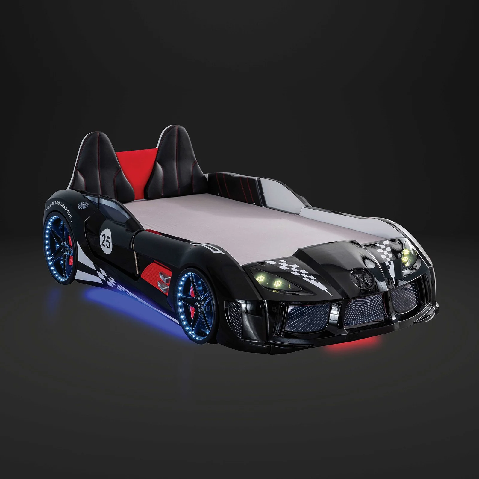 Trackster Twin Car Bed, Black - Image 3