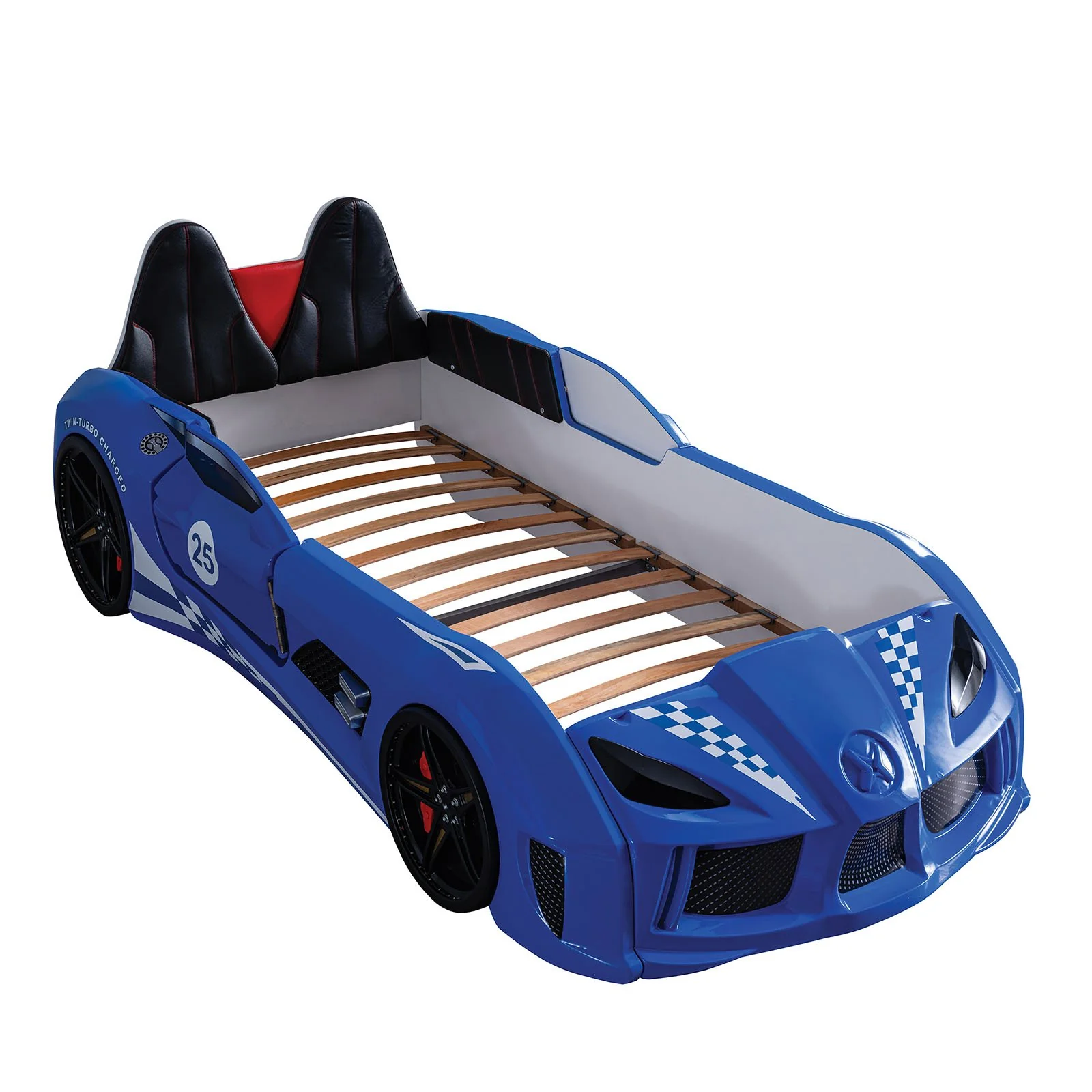 Trackster Twin Car Bed, Blue - Image 6