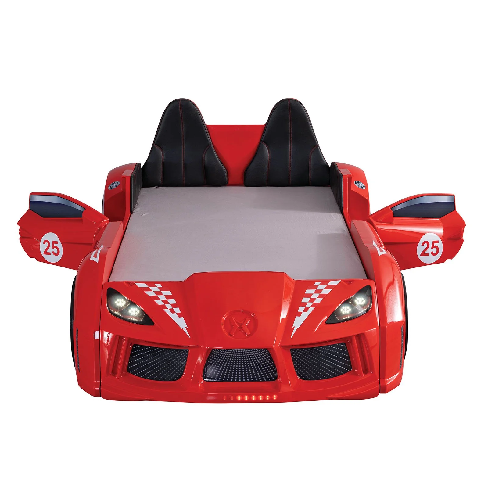 Trackster Twin Car Bed, Red - Image 5