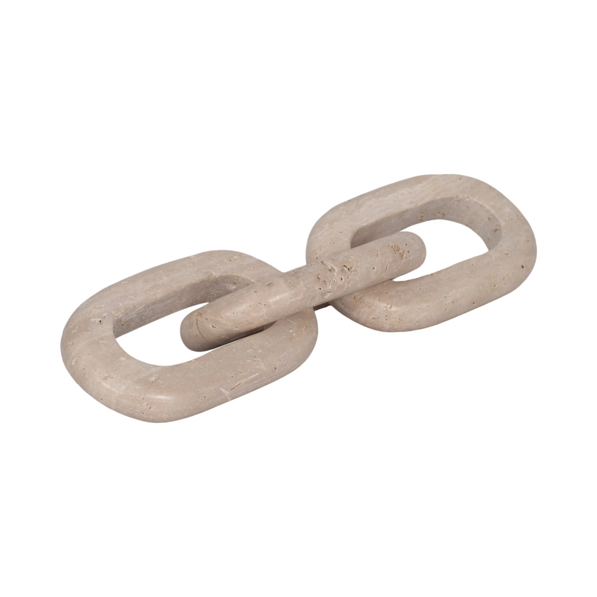 Travertine, 14" 3 Link Chain Decor, Tan - Image 2