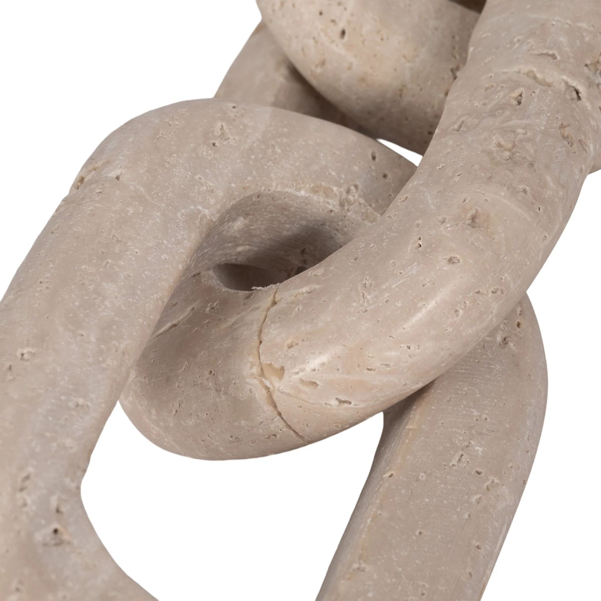 Travertine, 14" 3 Link Chain Decor, Tan - Image 4