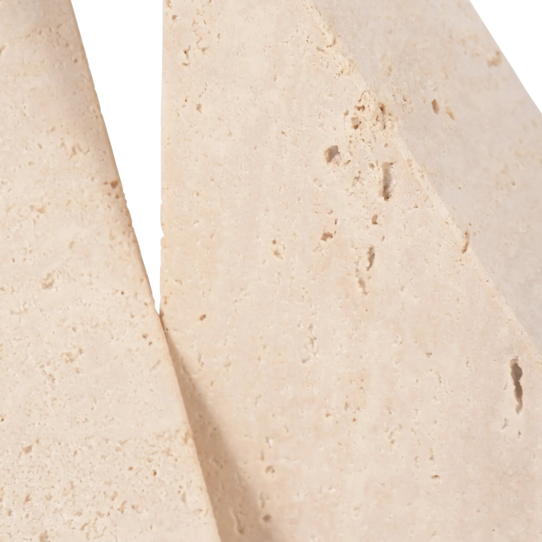 Travertine, S/2 5" Triangle Bookends, Tan - Image 5