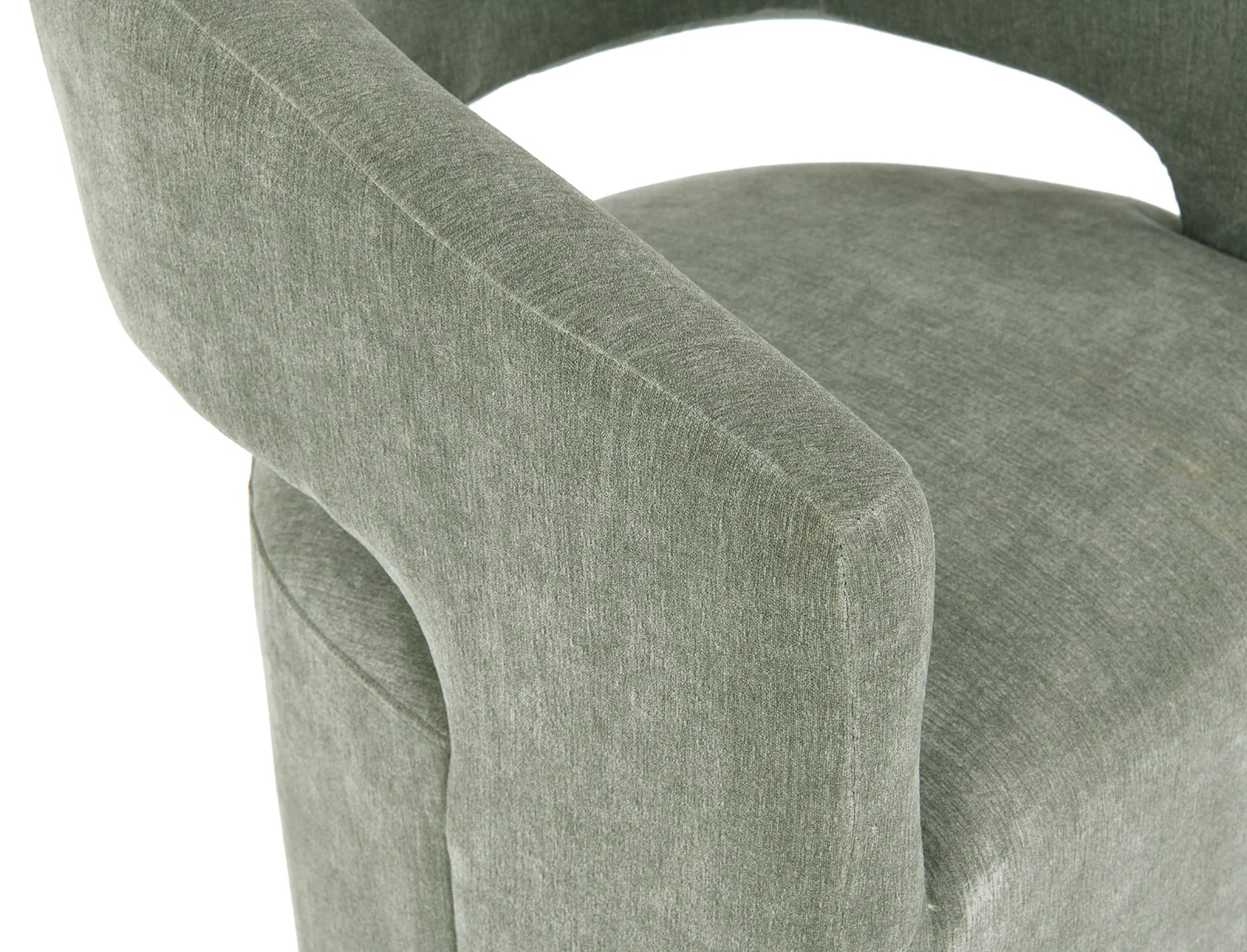 Tresa Dining Arm Chair W/ Casters, Green - Image 5
