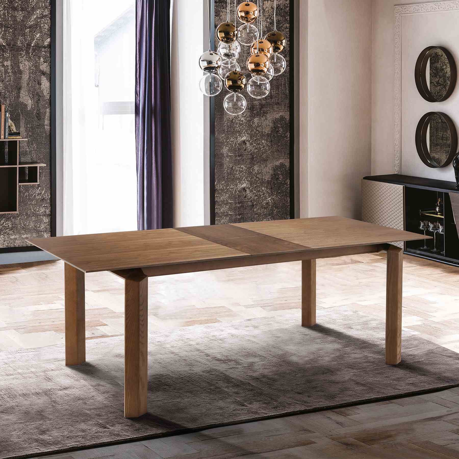 Treviso Mid-Century Extension Dining Table in Walnut Finish and Top - Image 8