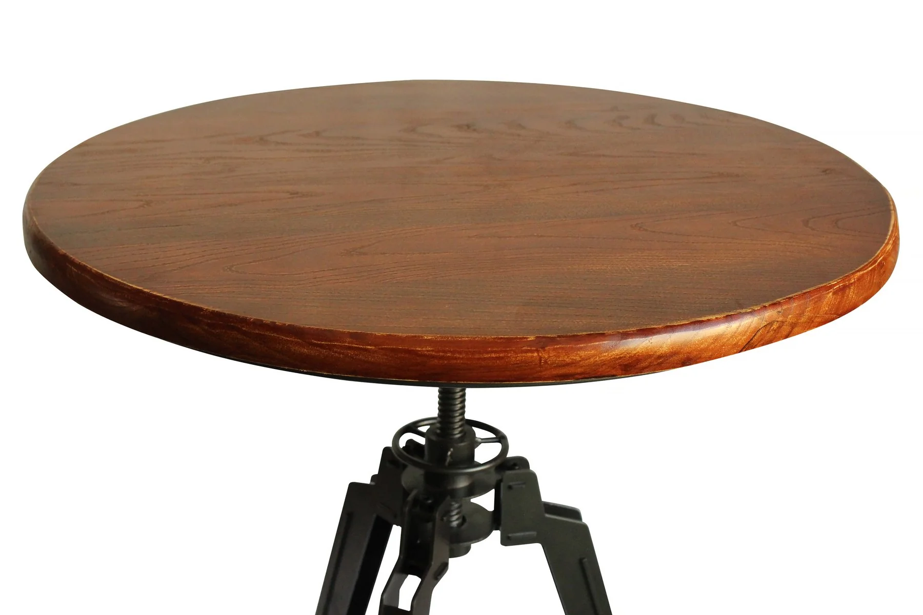 Tribeca Pub Table in Industrial Gray Finish with Ash Wood Tabletop - Image 4