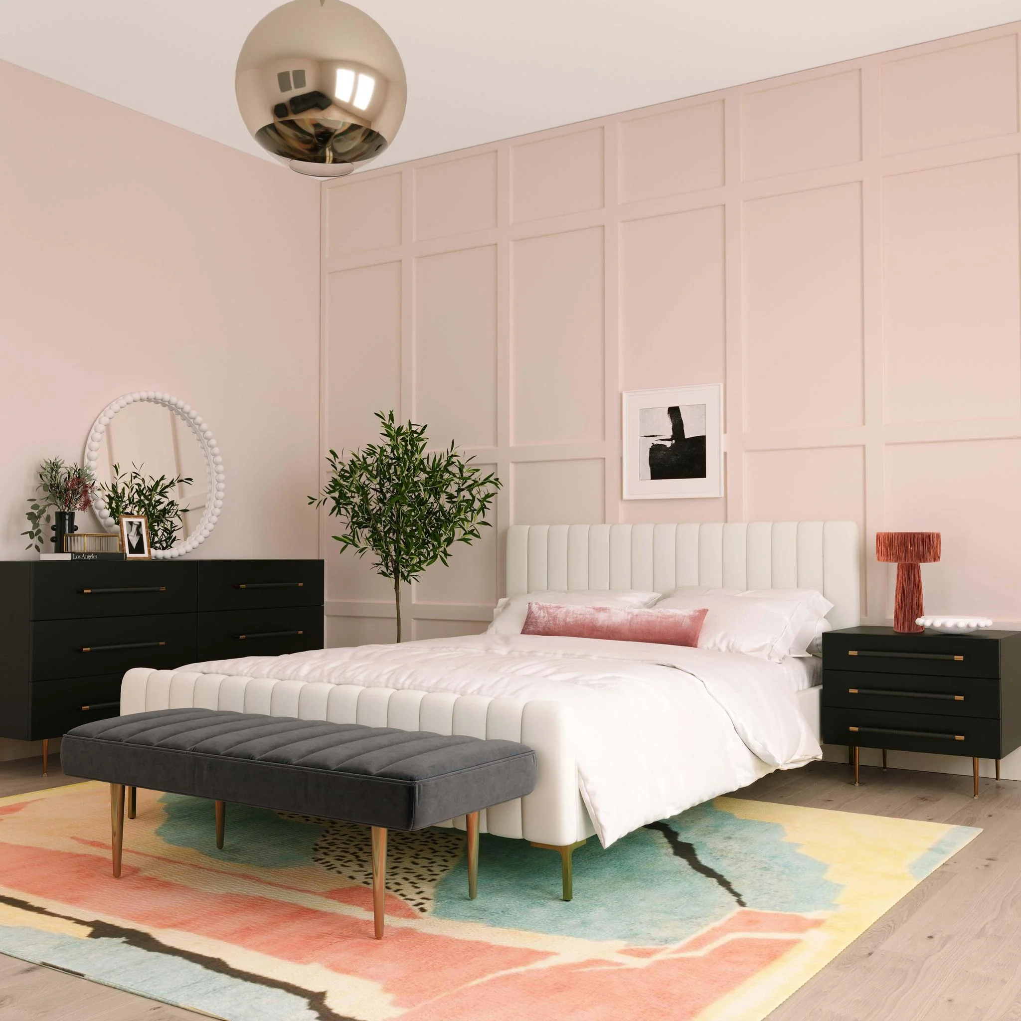 Trident Black 6 Drawer Dresser - Image 2