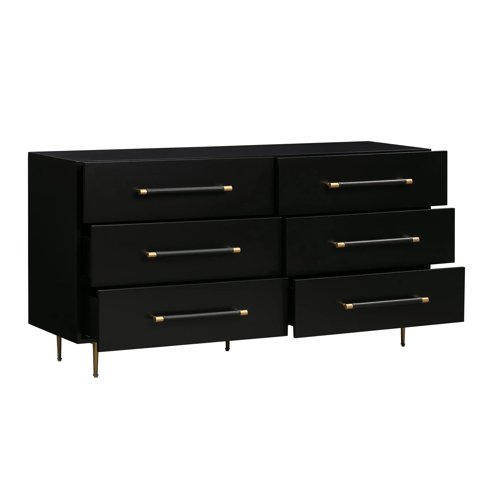 Trident Black 6 Drawer Dresser - Image 5