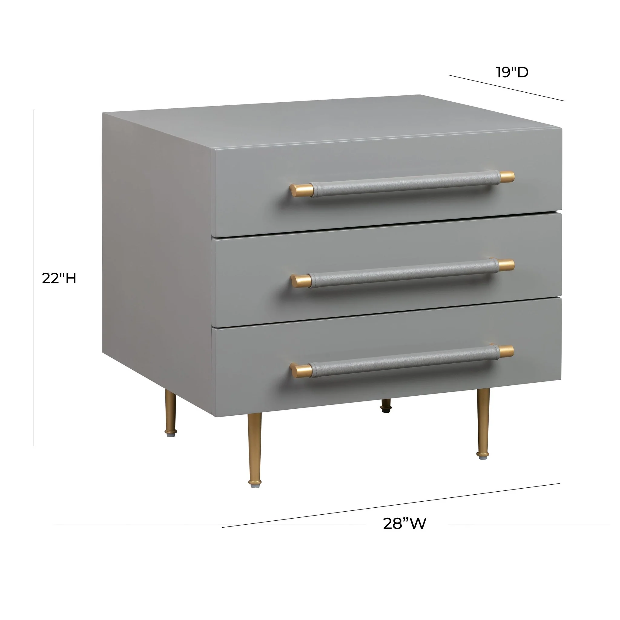 Trident Grey Nightstand - Image 9