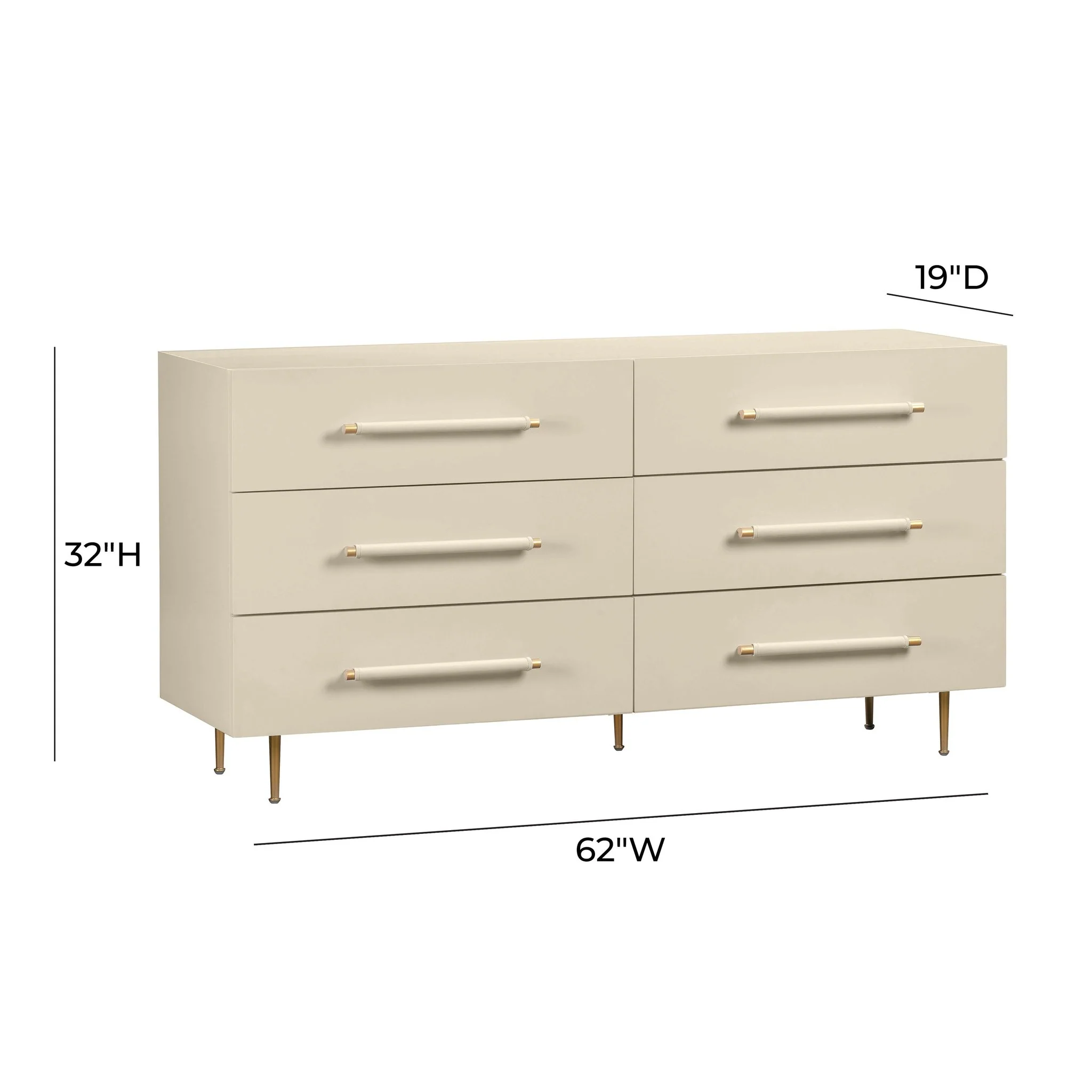 Trident Taupe 6 Drawer Dresser - Image 8