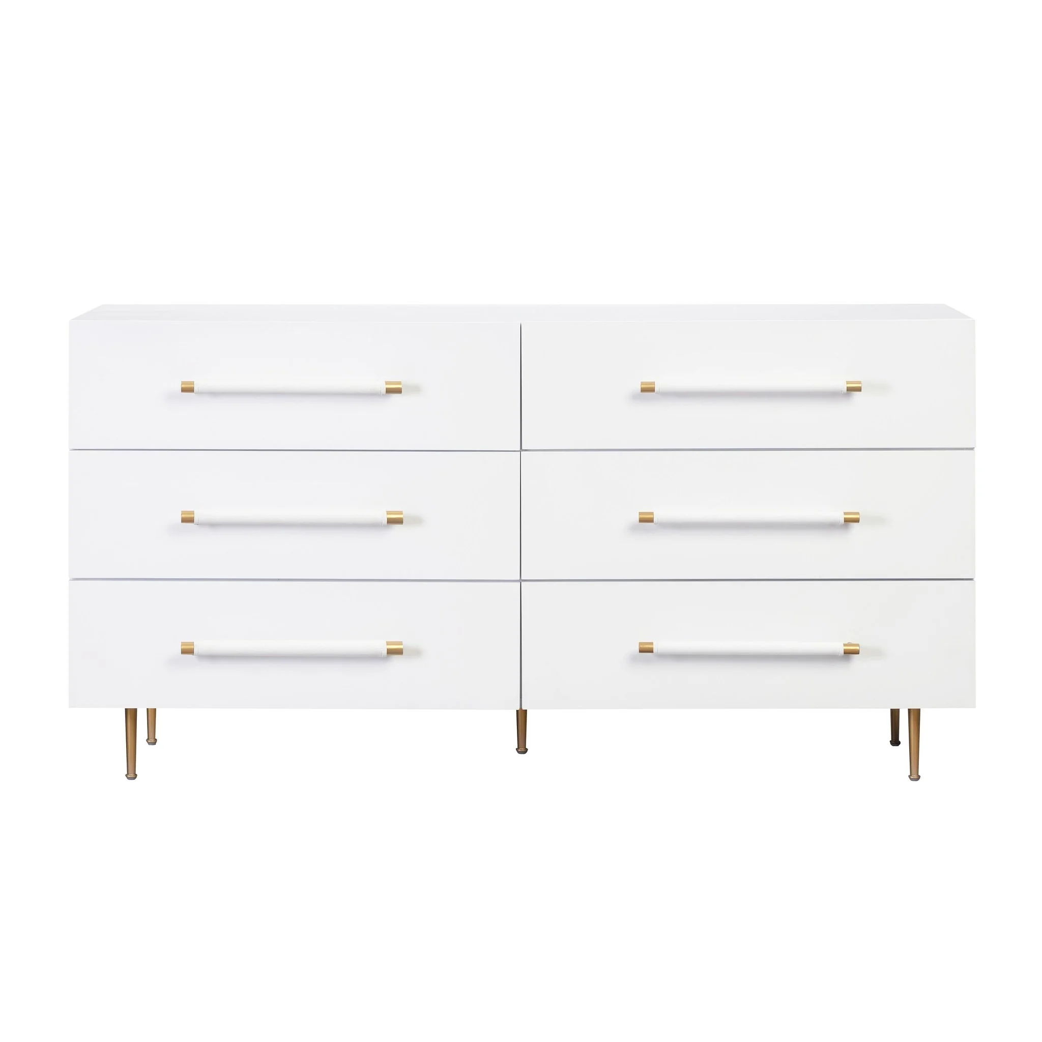 Trident White 6 Drawer Dresser - Image 4