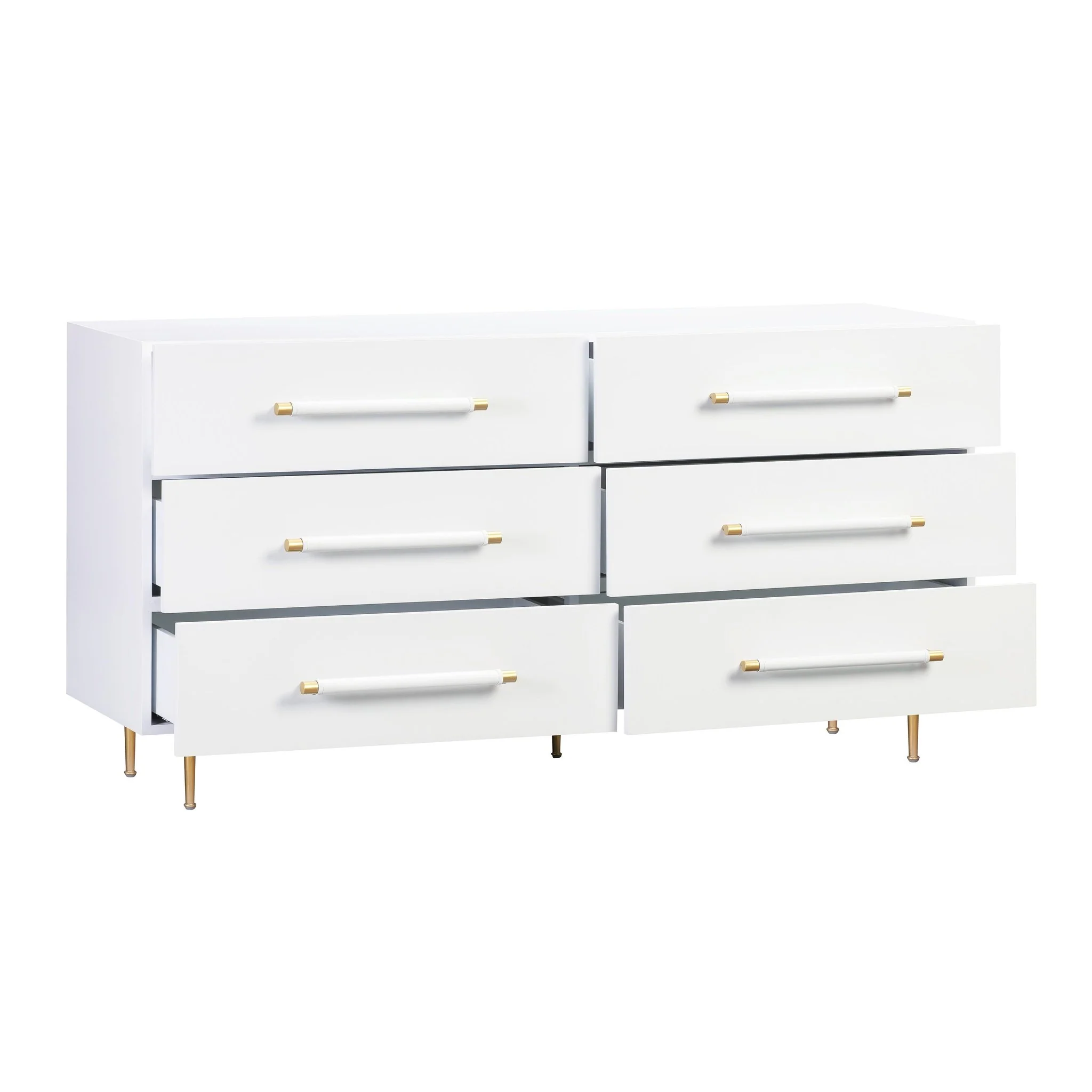 Trident White 6 Drawer Dresser - Image 5
