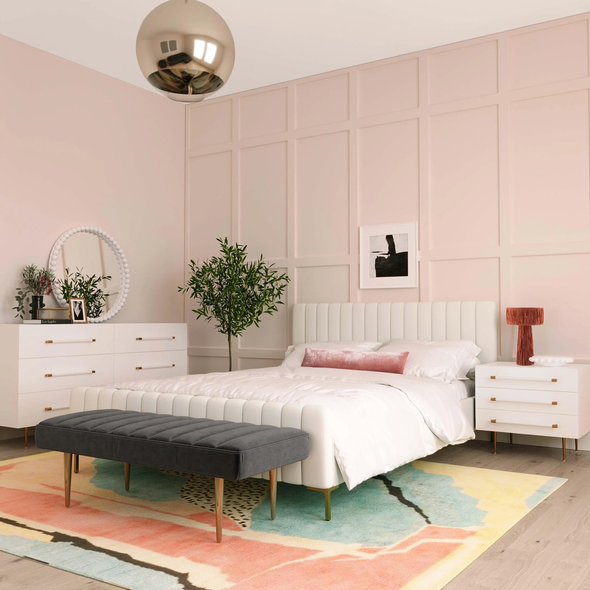 Trident White Nightstand - Image 2