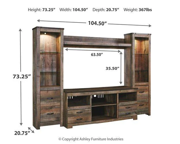 Trinell 4-Piece Entertainment Center - Image 15