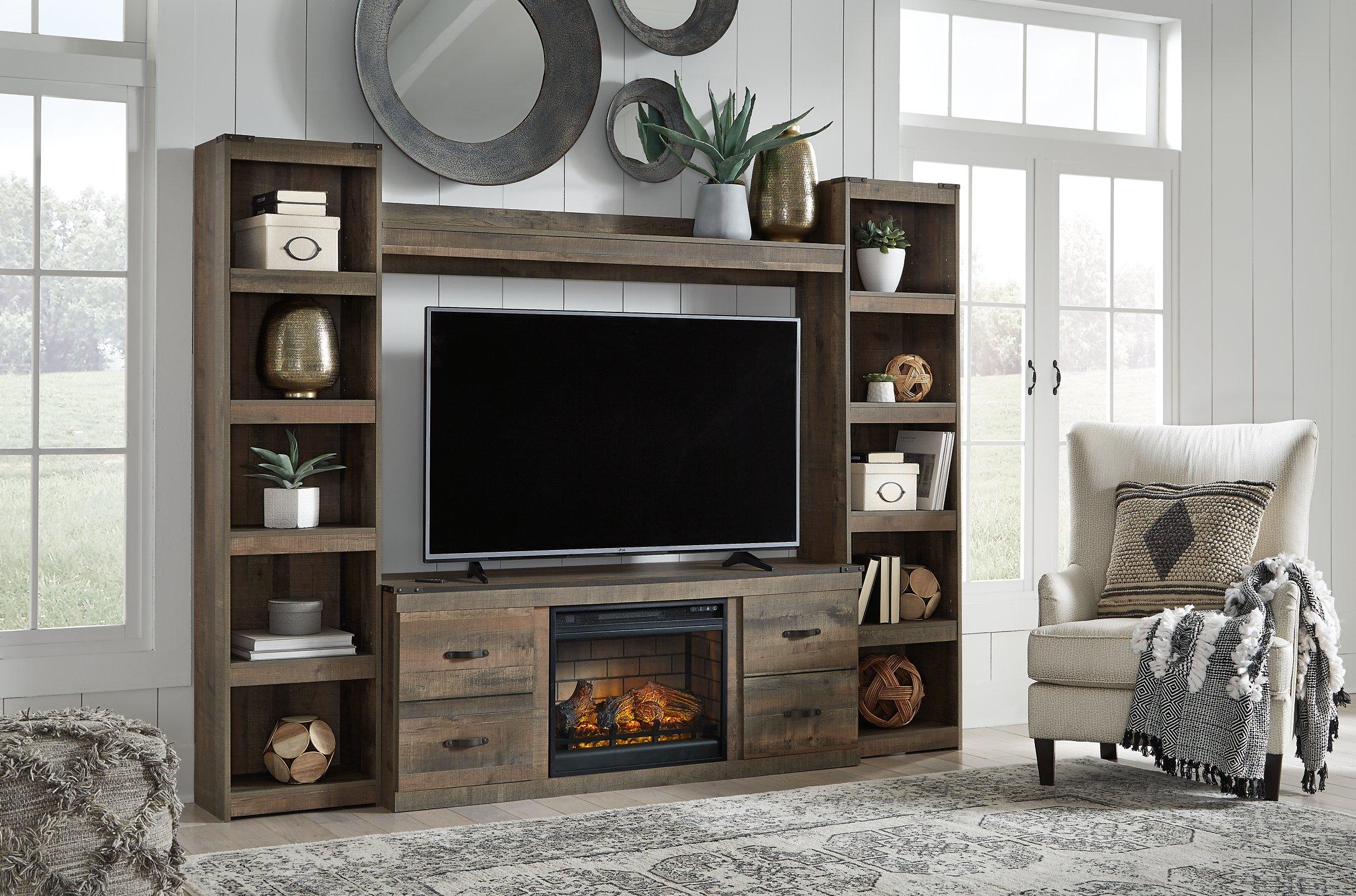 Trinell 4-Piece Entertainment Center with Electric Fireplace - Image 28
