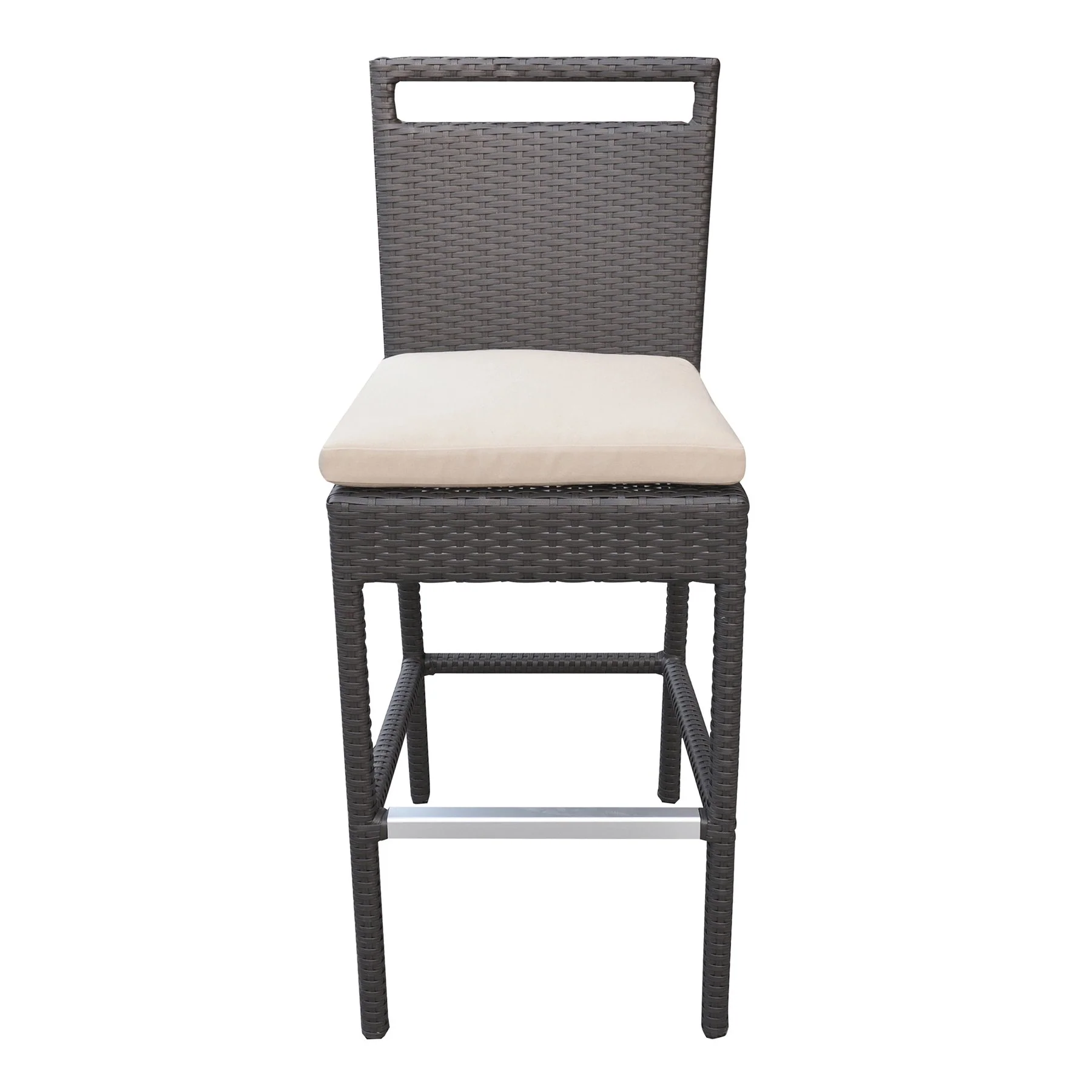Tropez Outdoor Patio Wicker Bar Set (Table with 4 barstools) - Image 3