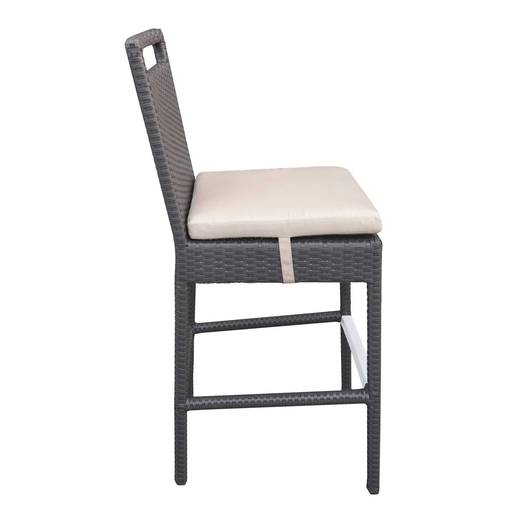 Tropez Outdoor Patio Wicker Bar Set (Table with 4 barstools) - Image 4