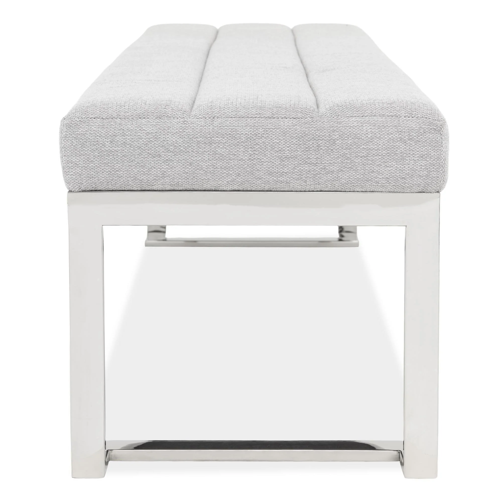 Tulip Accent Bench - Gray/Chrome - Image 3