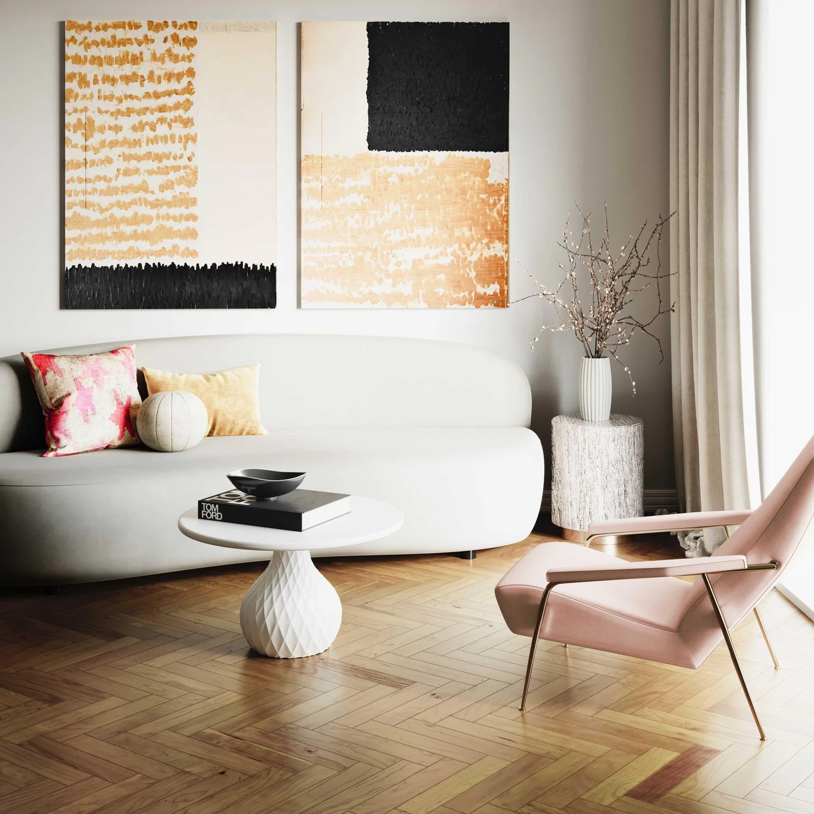 Tulum Ivory Concrete Coffee Table - Image 2