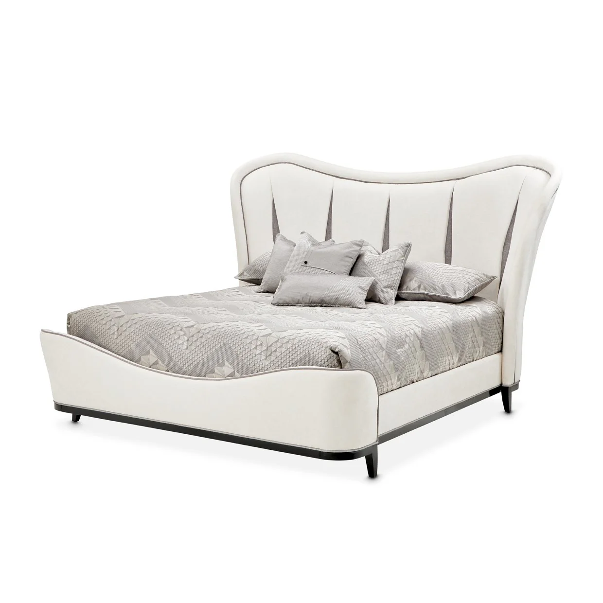 Tuxedo Eastern King Upholstered Bed - Piano Keyboard - Image 13