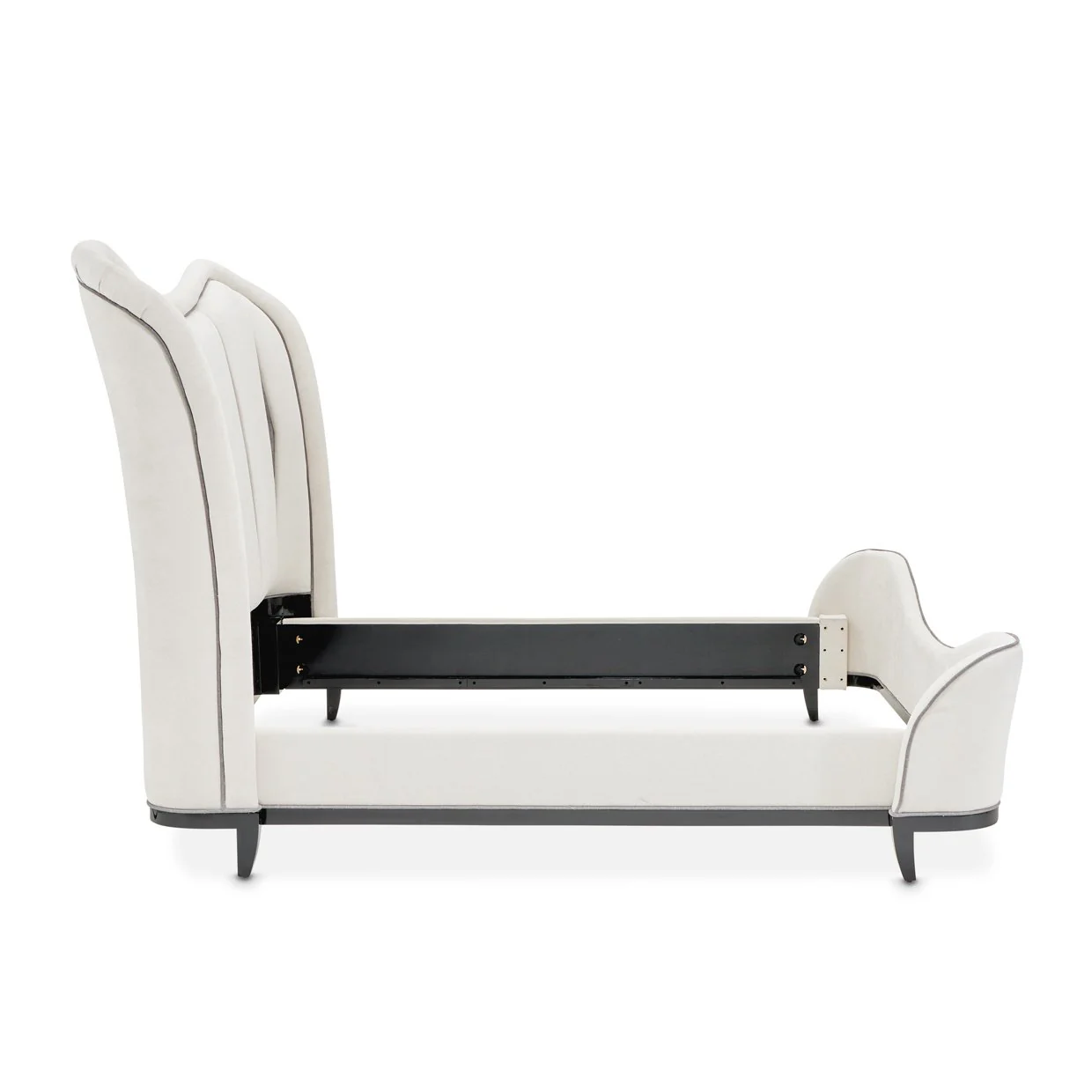 Tuxedo Eastern King Upholstered Bed - Piano Keyboard - Image 4