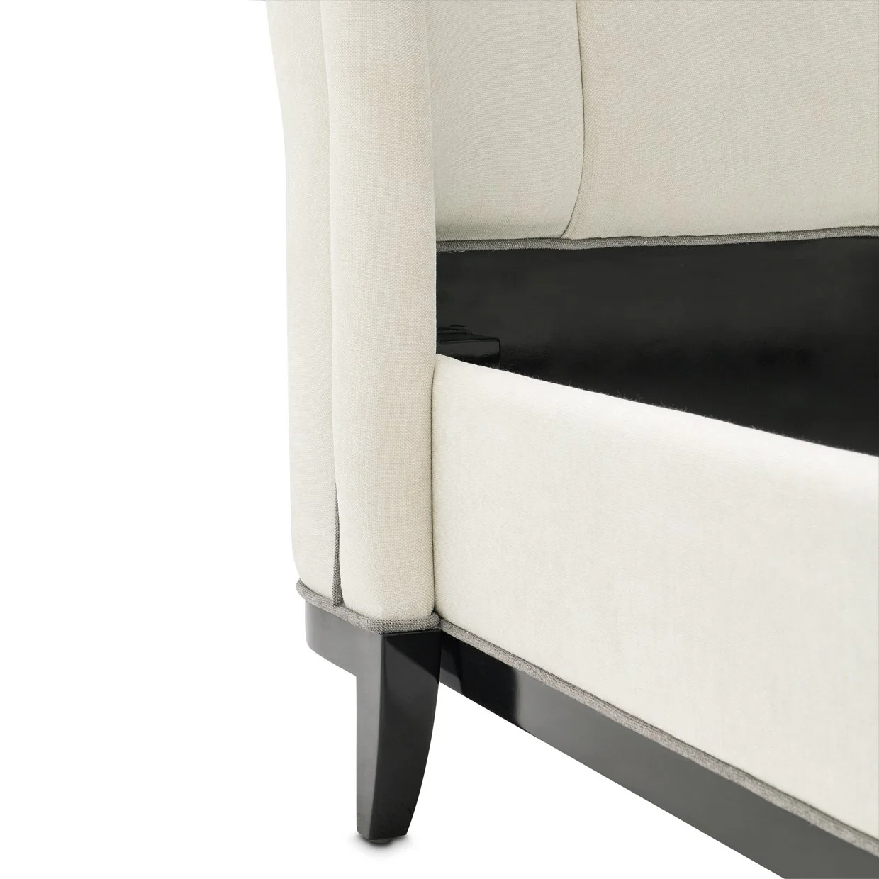 Tuxedo Eastern King Upholstered Bed - Piano Keyboard - Image 8