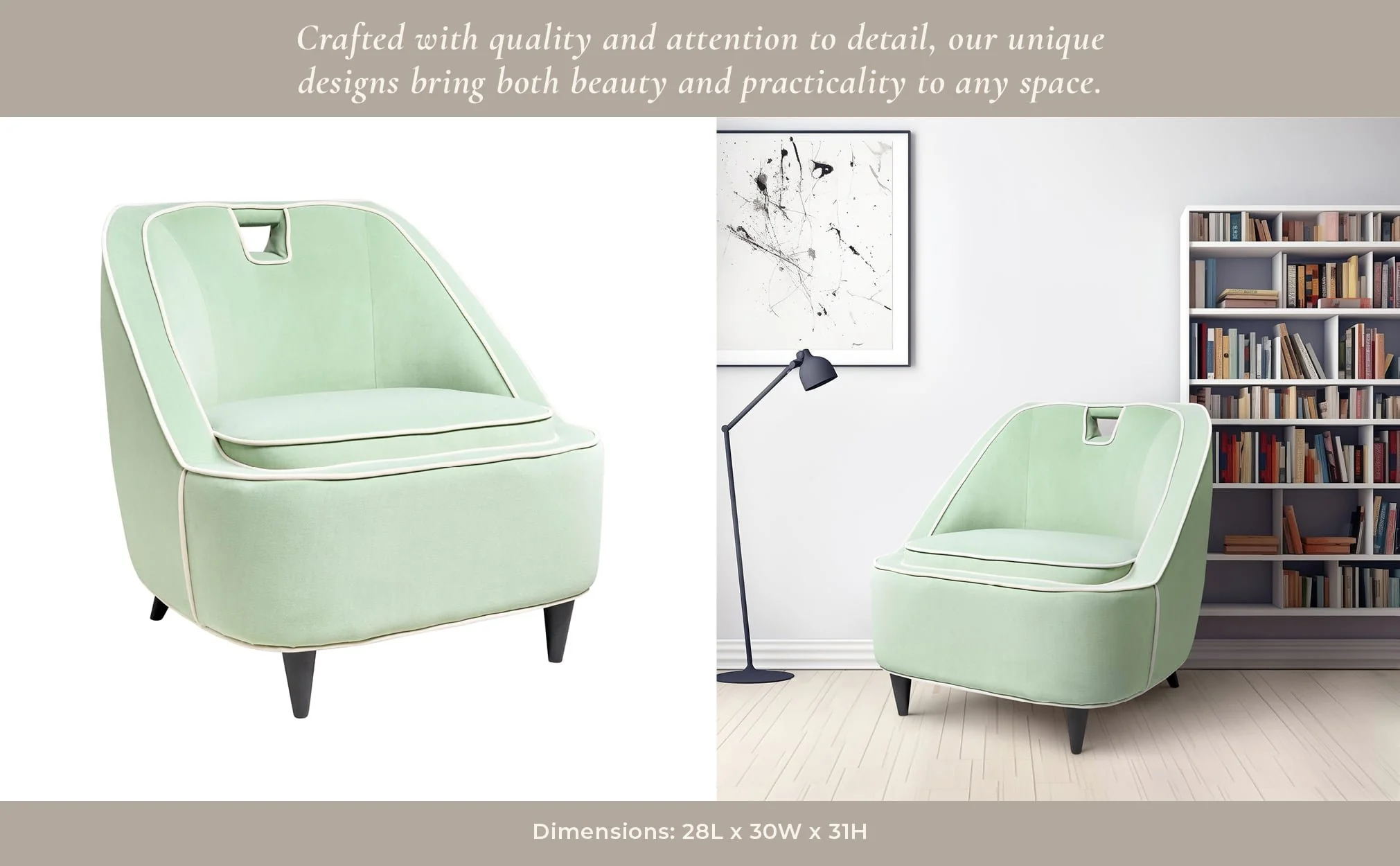 Two-toned Accent Chair - Green Kd - Image 10