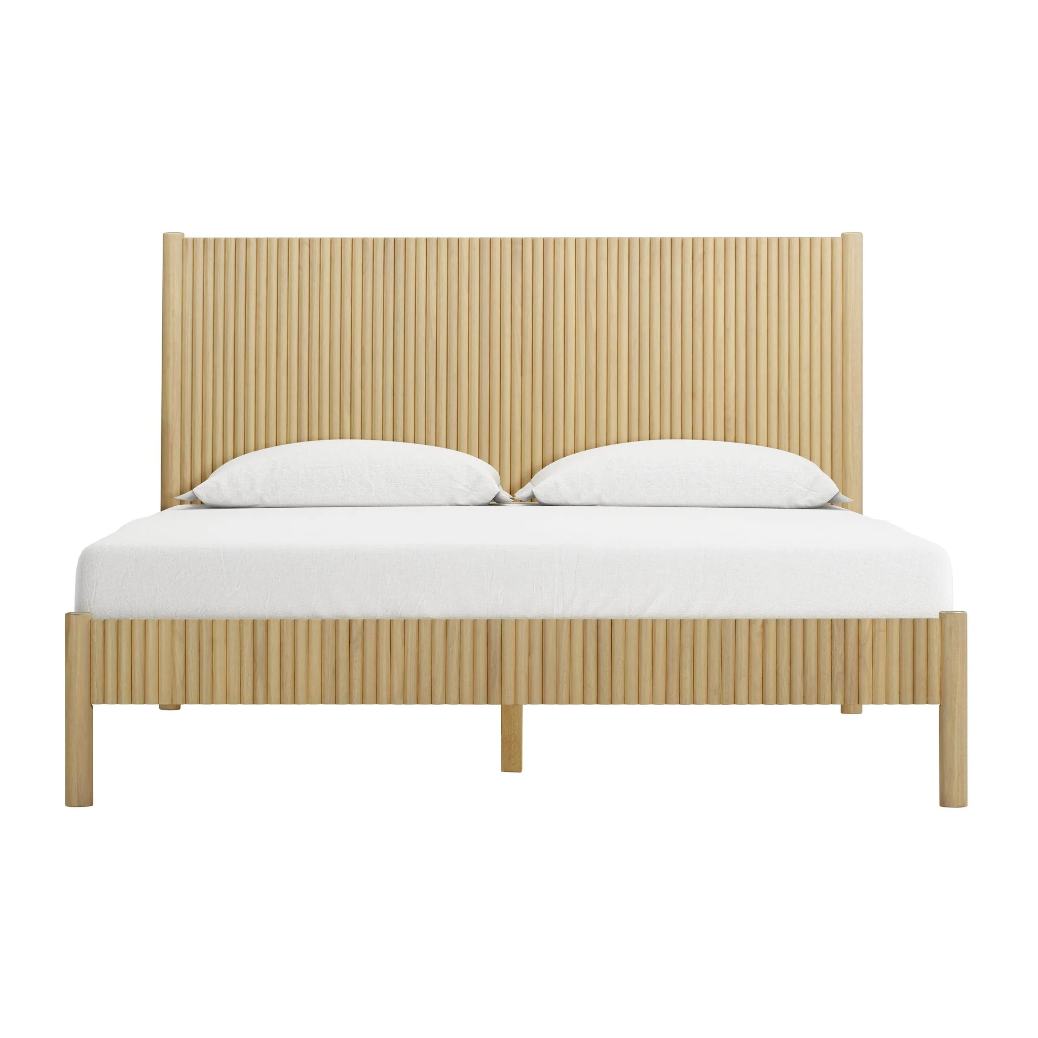 Tyla Natural Wood Queen Bed - Image 2