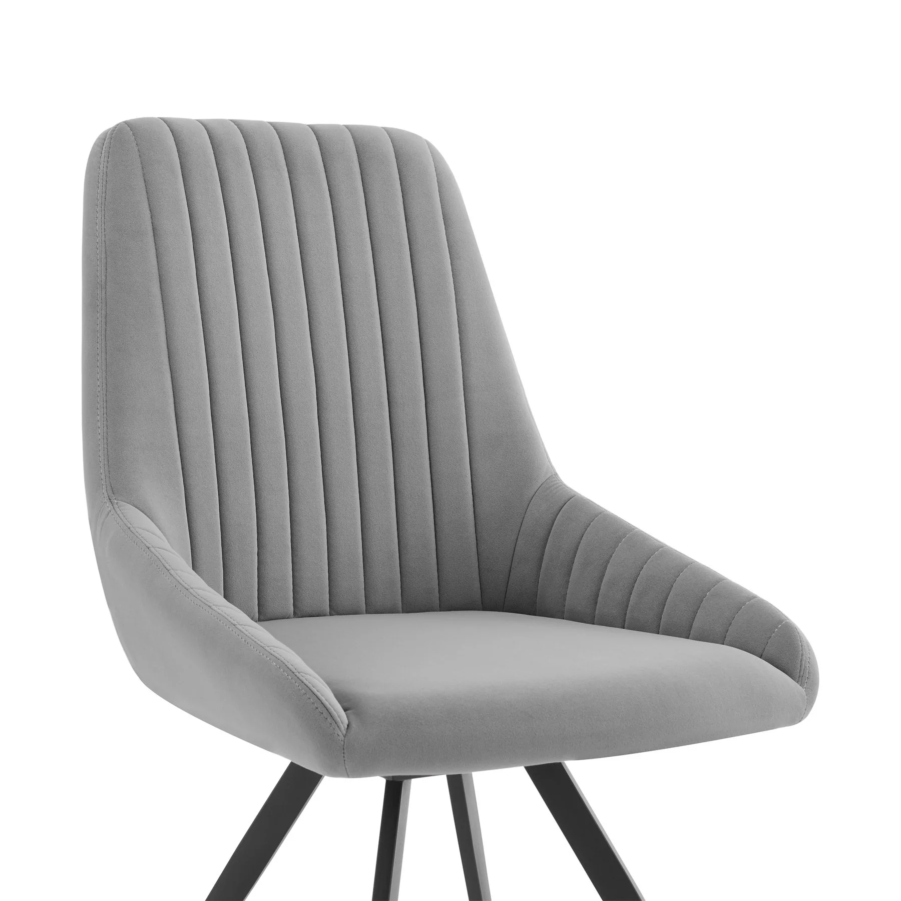 Urbino Alison 5 Piece Dining Set with Gray Fabric Chairs - Image 11