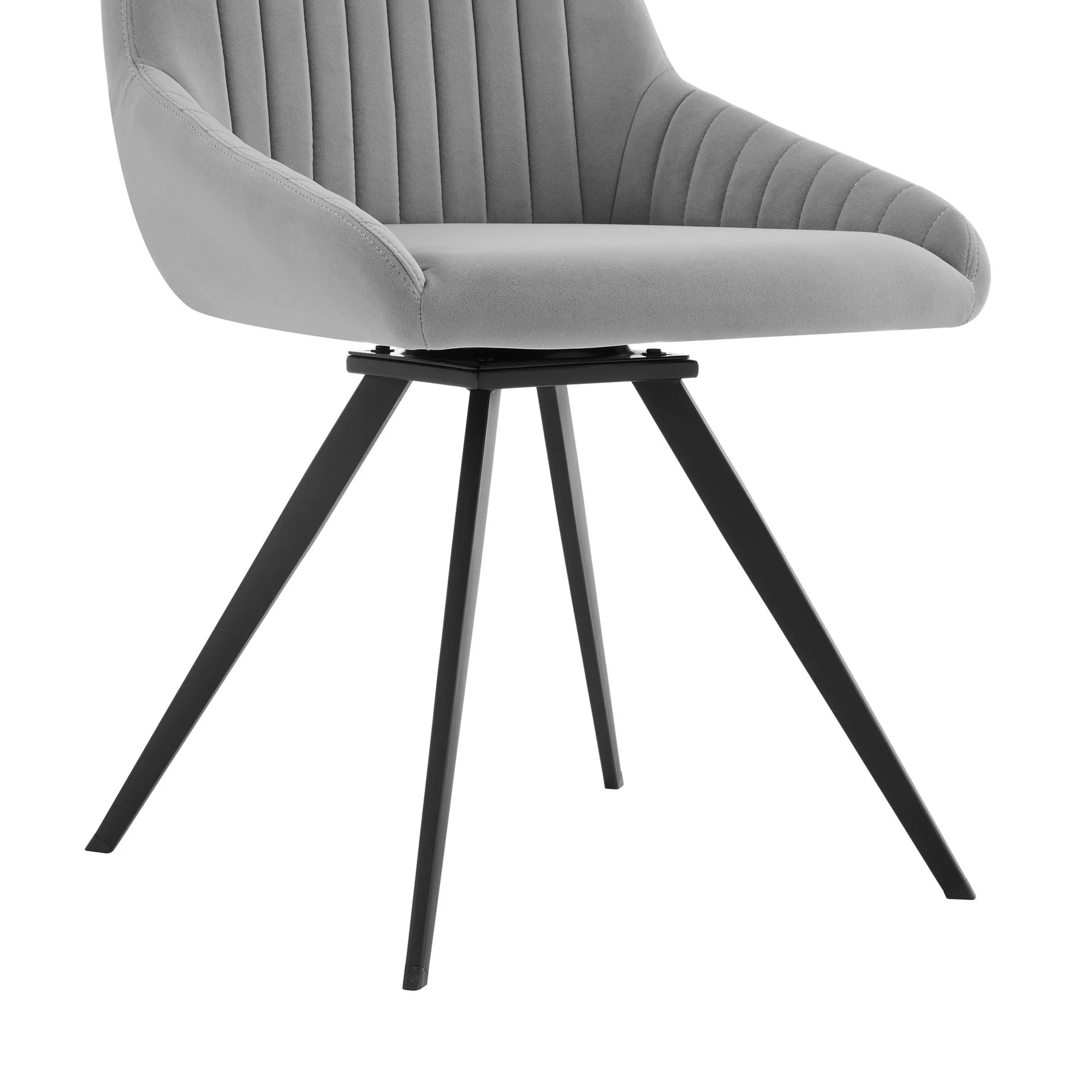 Urbino Alison 7 Piece Dining Set with Gray Fabric Chairs - Image 13