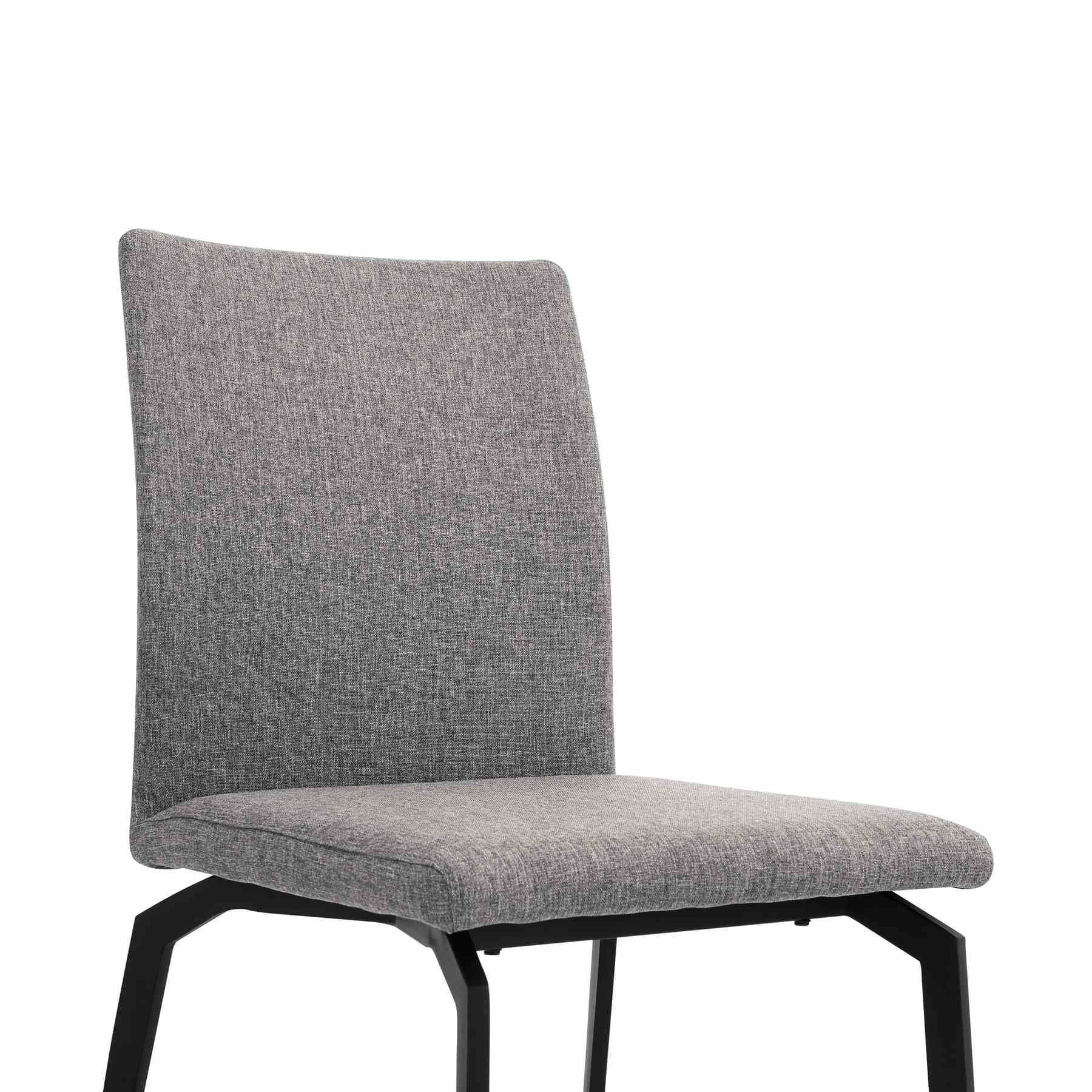 Urbino Lyon 5 Piece Dining Set with Gray Fabric Chairs - Image 5