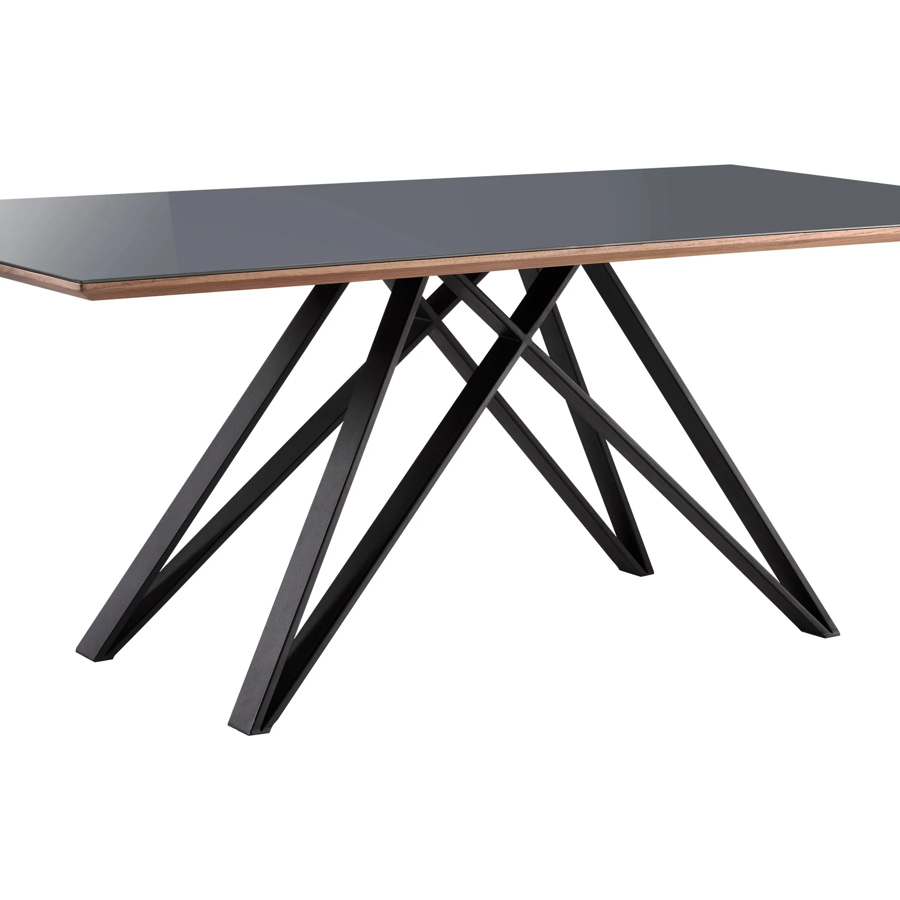 Urbino Lyon 5 Piece Dining Set with Gray Fabric Chairs - Image 7