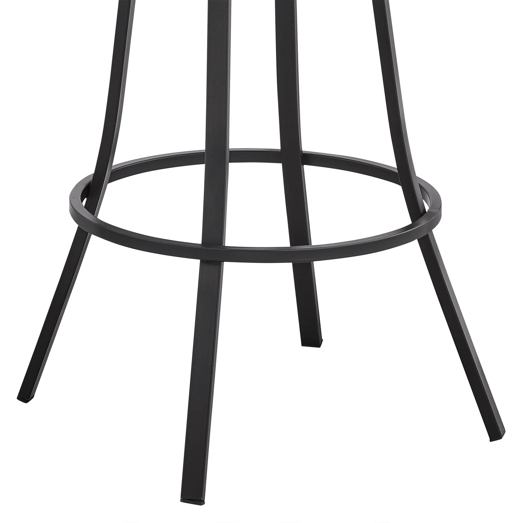 Valerie 26" Swivel Brown Faux Leather and Java Brown Metal Bar Stool - Image 8