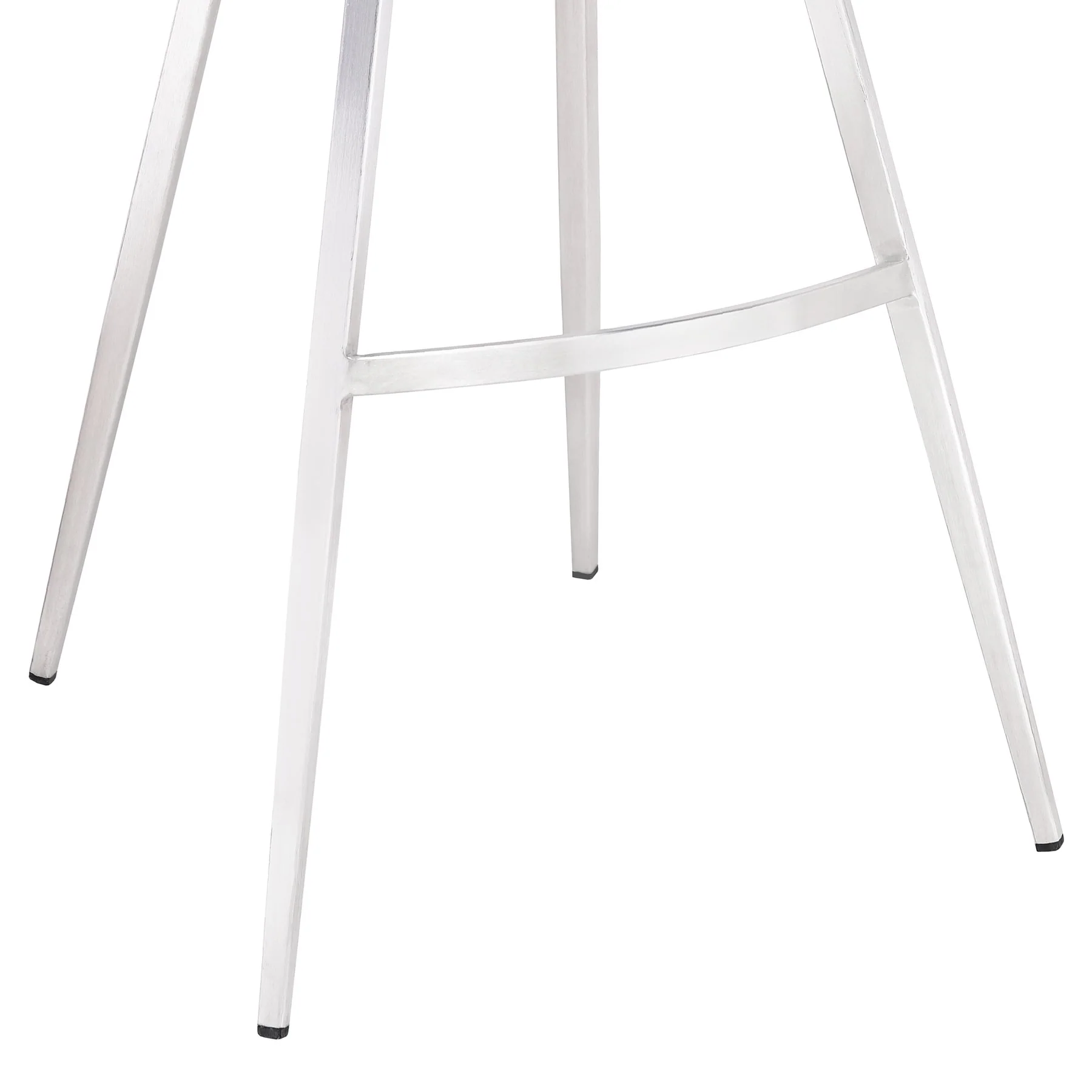 Valor 26" Counter Height Barstool in Brushed Stainless Steel with Light Vintage Gray Faux Leather - Image 6