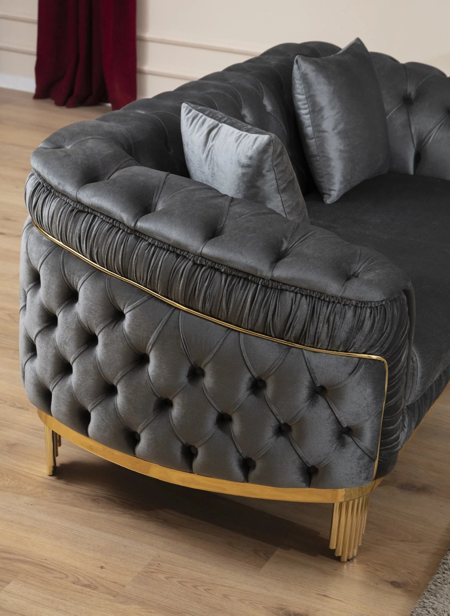 Vanessa 2PC Living Room Set Gray - Image 6
