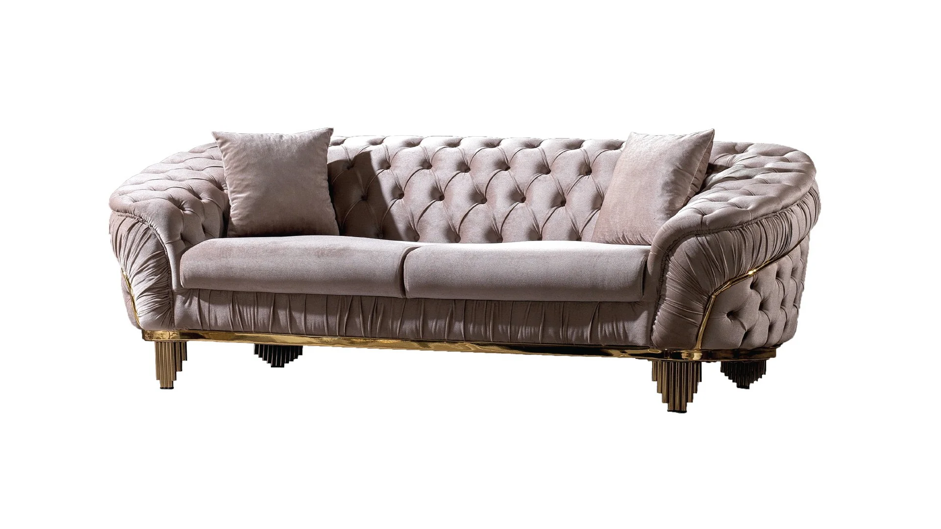 Vanessa 2PC Living Room Set Taupe - Image 2