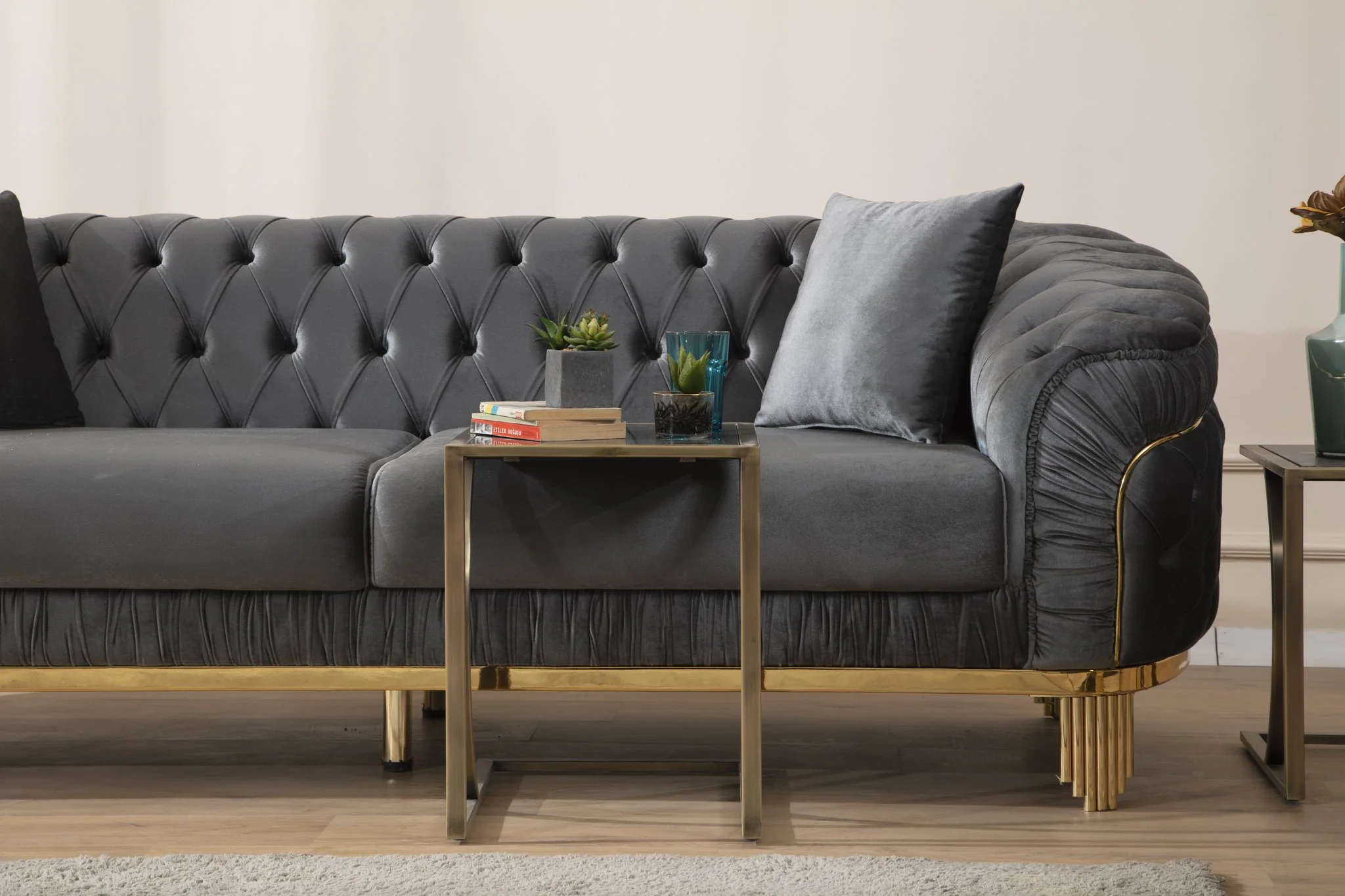 Vanessa 3 Pc Living Room set Gray - Image 7