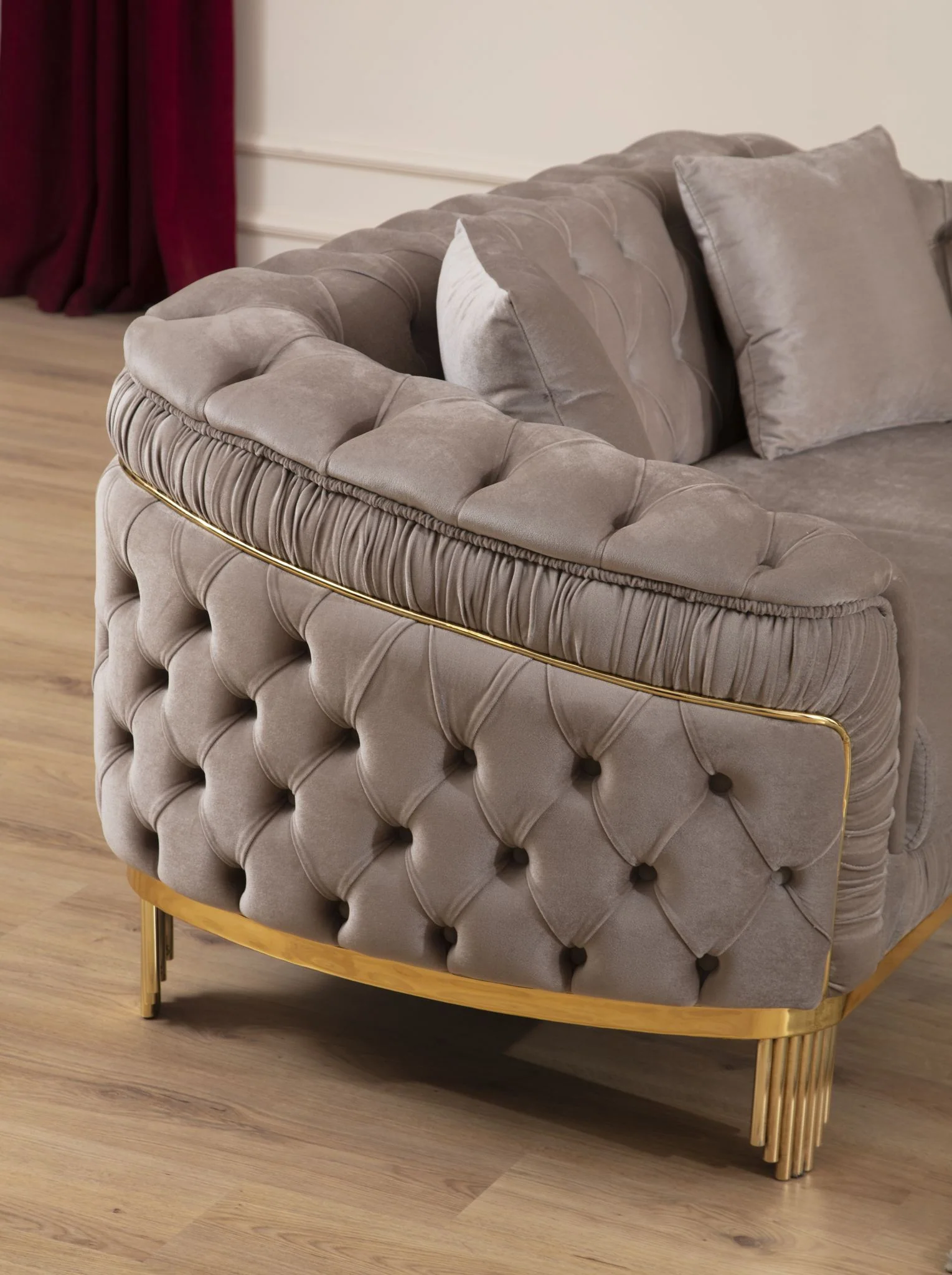Vanessa 3 Pc Living Room set Taupe - Image 5